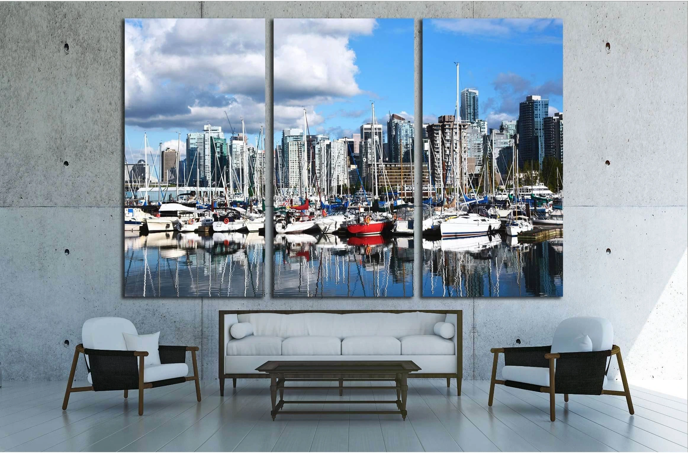 Downtown of the beautiful city №2712 Ready to Hang Canvas Print - Zellart Canvas Prints ALL_Products, s-2712