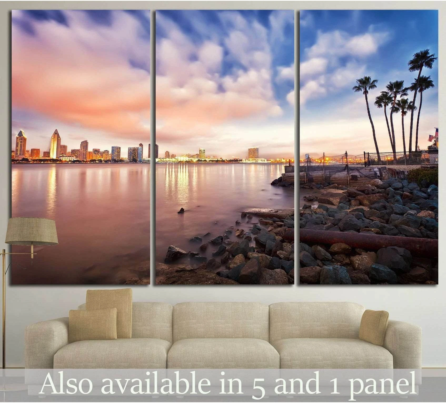Downtown San Diego №811 Ready to Hang Canvas Print - Zellart Canvas Prints ALL_Products, s-811
