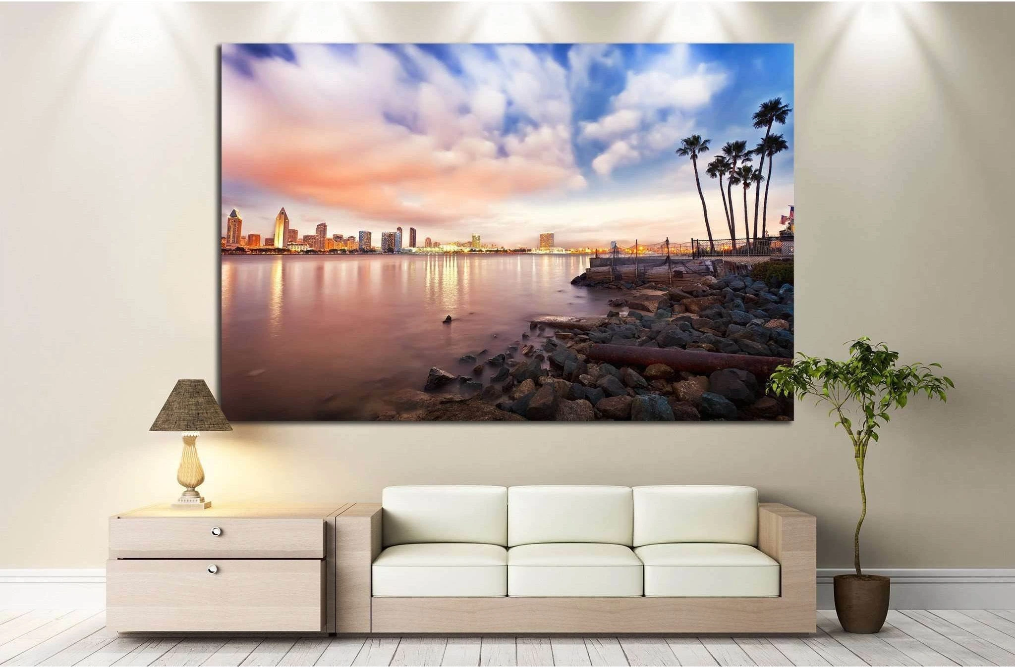 Downtown San Diego №811 Ready to Hang Canvas Print - Zellart Canvas Prints ALL_Products, s-811