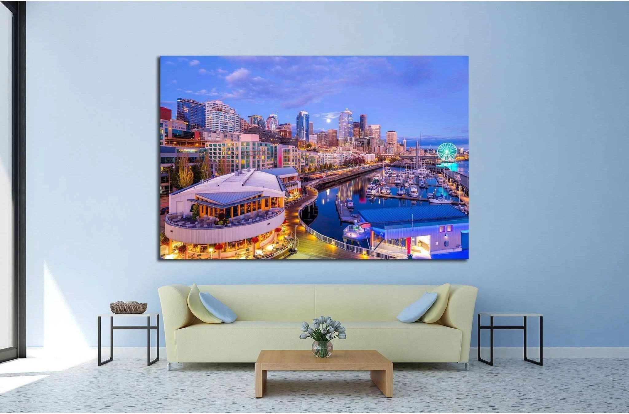 downtown Seattle №1365 Ready to Hang Canvas Print - Zellart Canvas Prints ALL_Products, s-1365