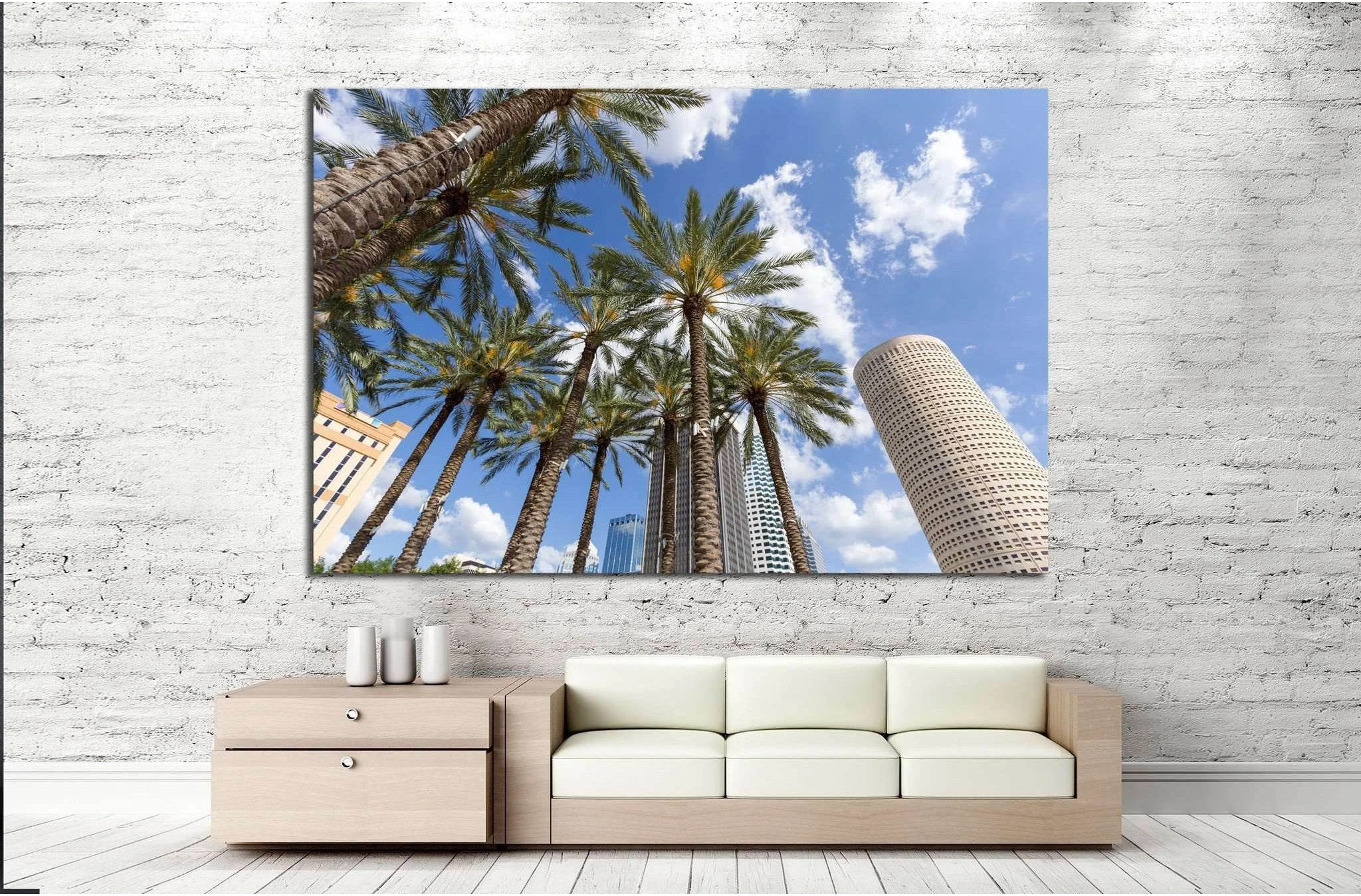 Downtown Tampa, Florida daytime №1213 Ready to Hang Canvas Print - Zellart Canvas Prints ALL_Products, s-1213