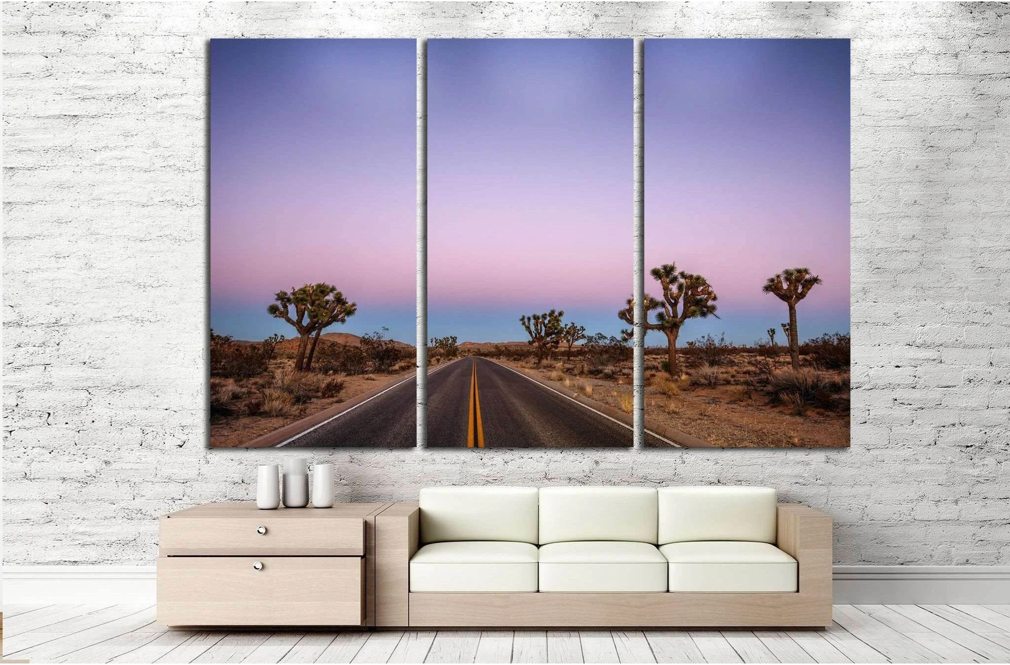 Driving through the desert №846 Ready to Hang Canvas Print - Zellart Canvas Prints ALL_Products, s-846