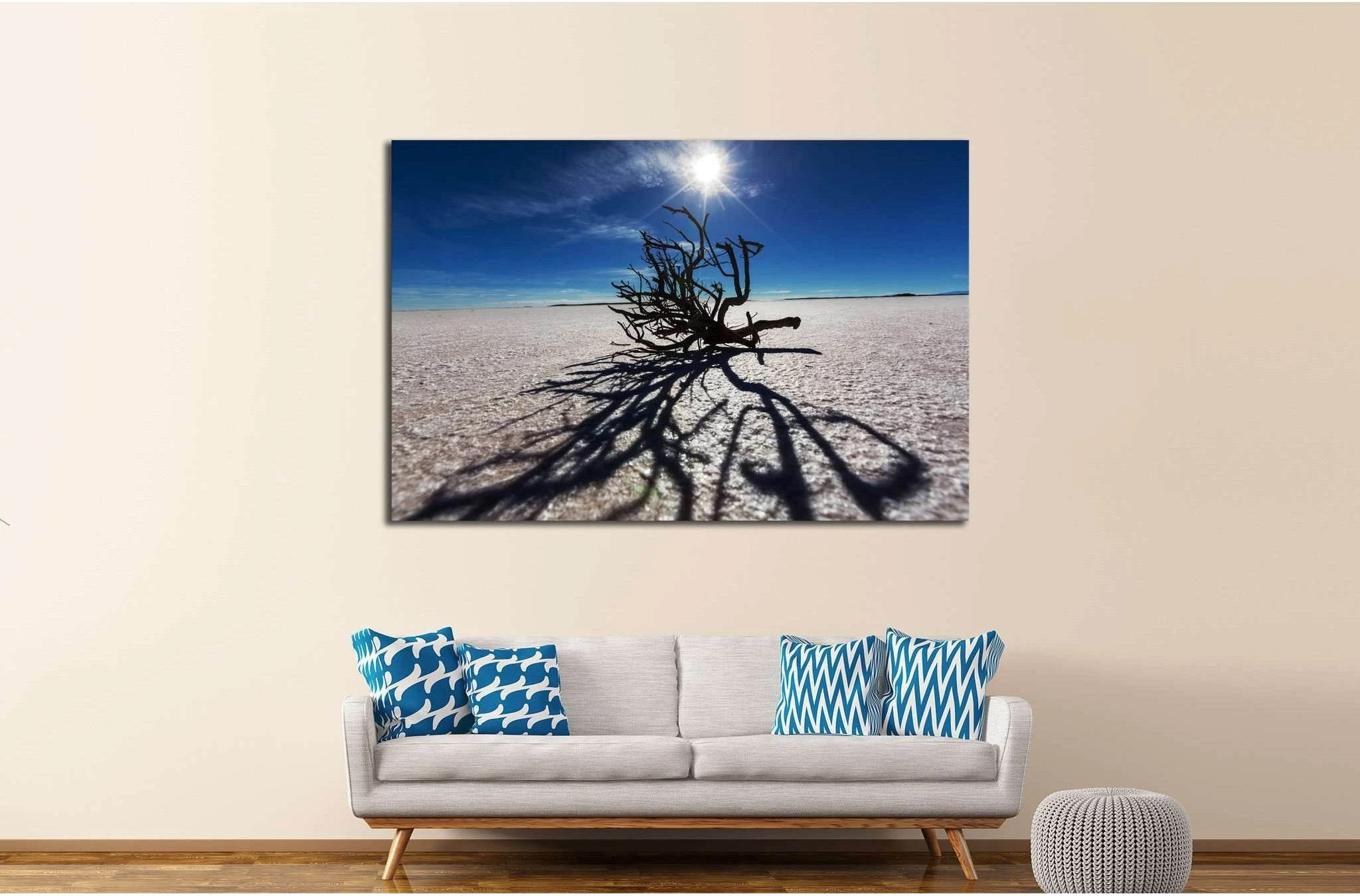 Dry tree in Salar de uyuni, Bolivia №1964 Ready to Hang Canvas Print - Zellart Canvas Prints ALL_Products, s-1964