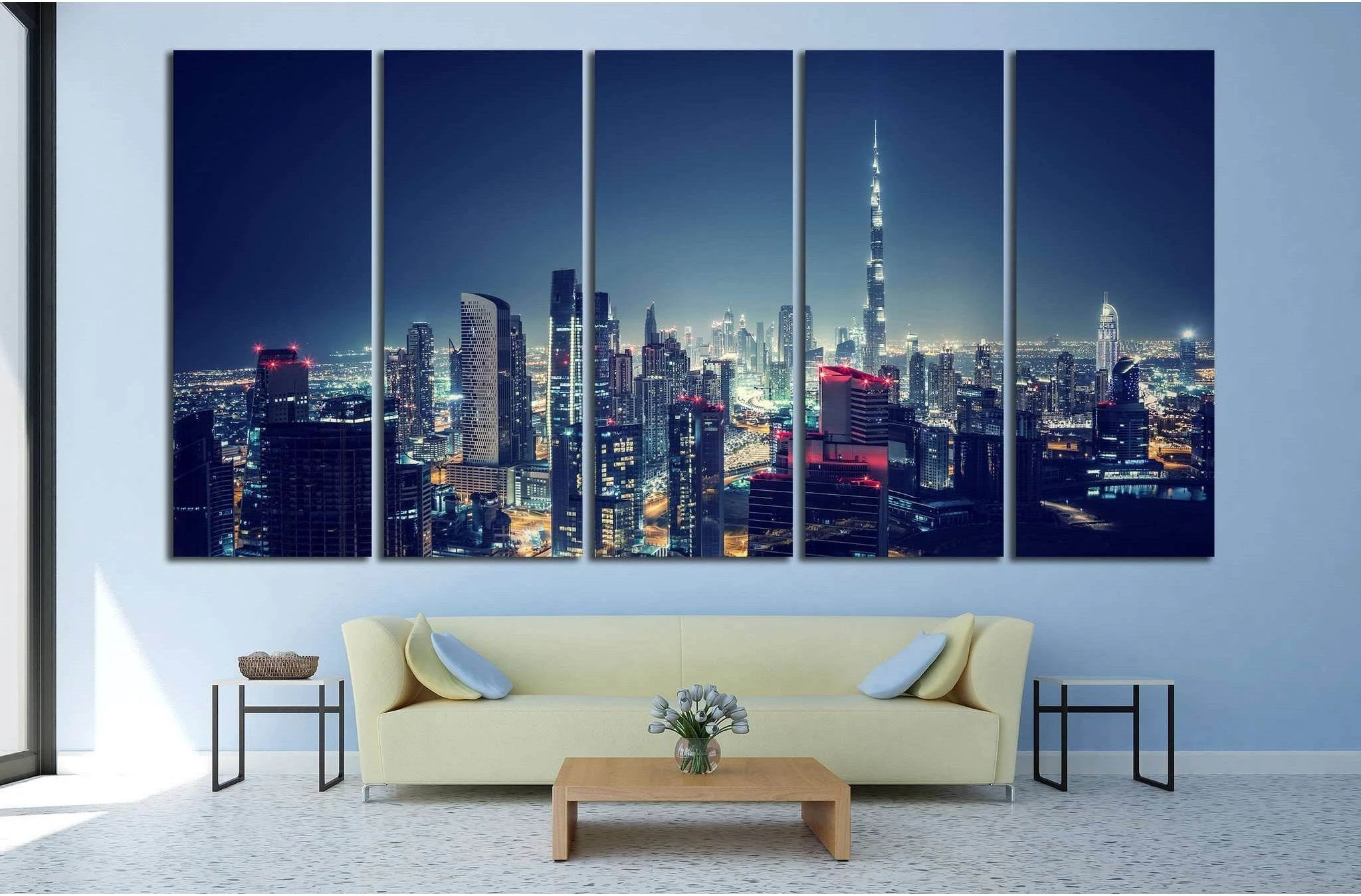 Dubai cityscape №558 Ready to Hang Canvas Print - Zellart Canvas Prints ALL_Products, s-558