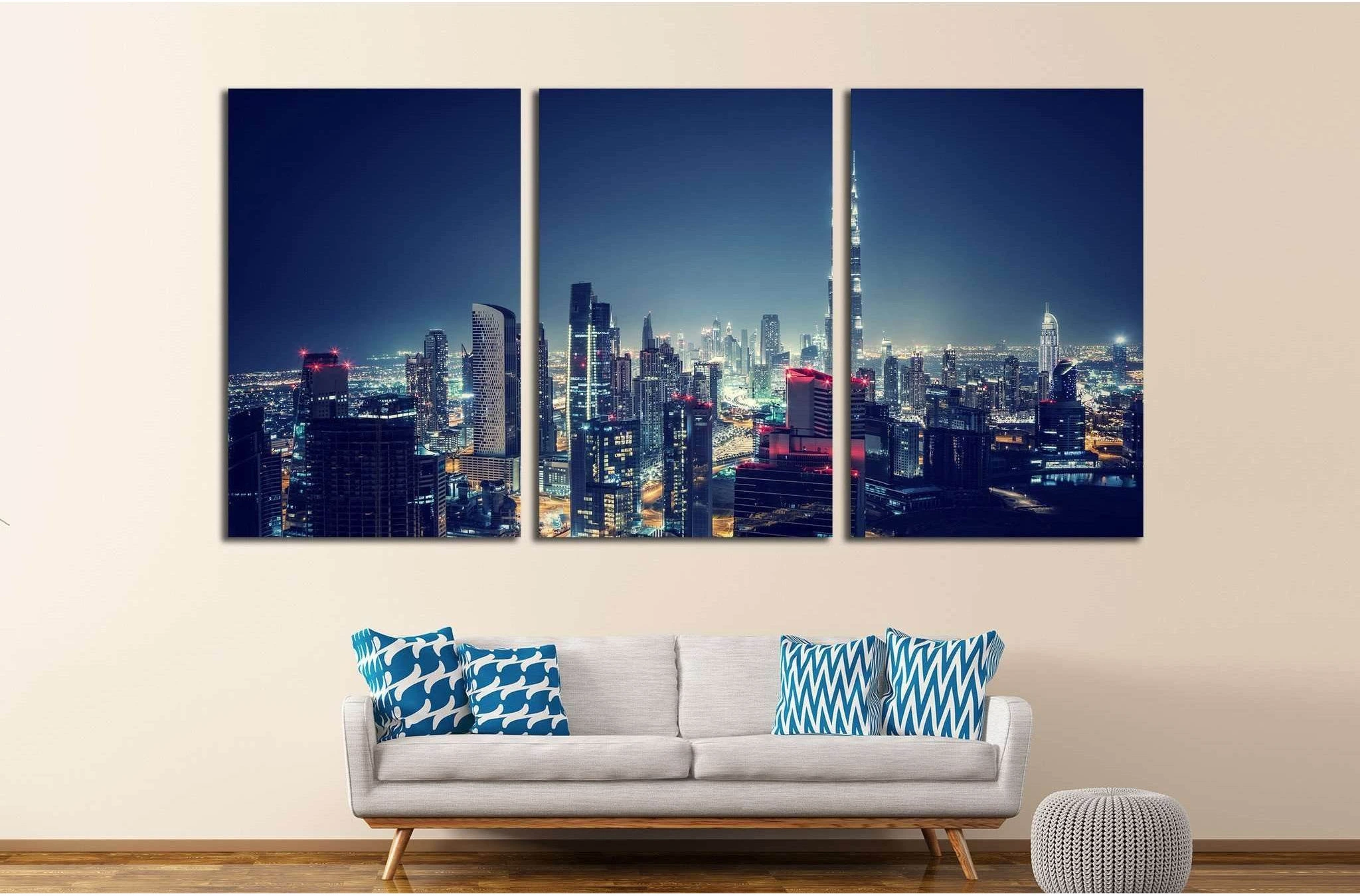 Dubai cityscape №558 Ready to Hang Canvas Print - Zellart Canvas Prints ALL_Products, s-558