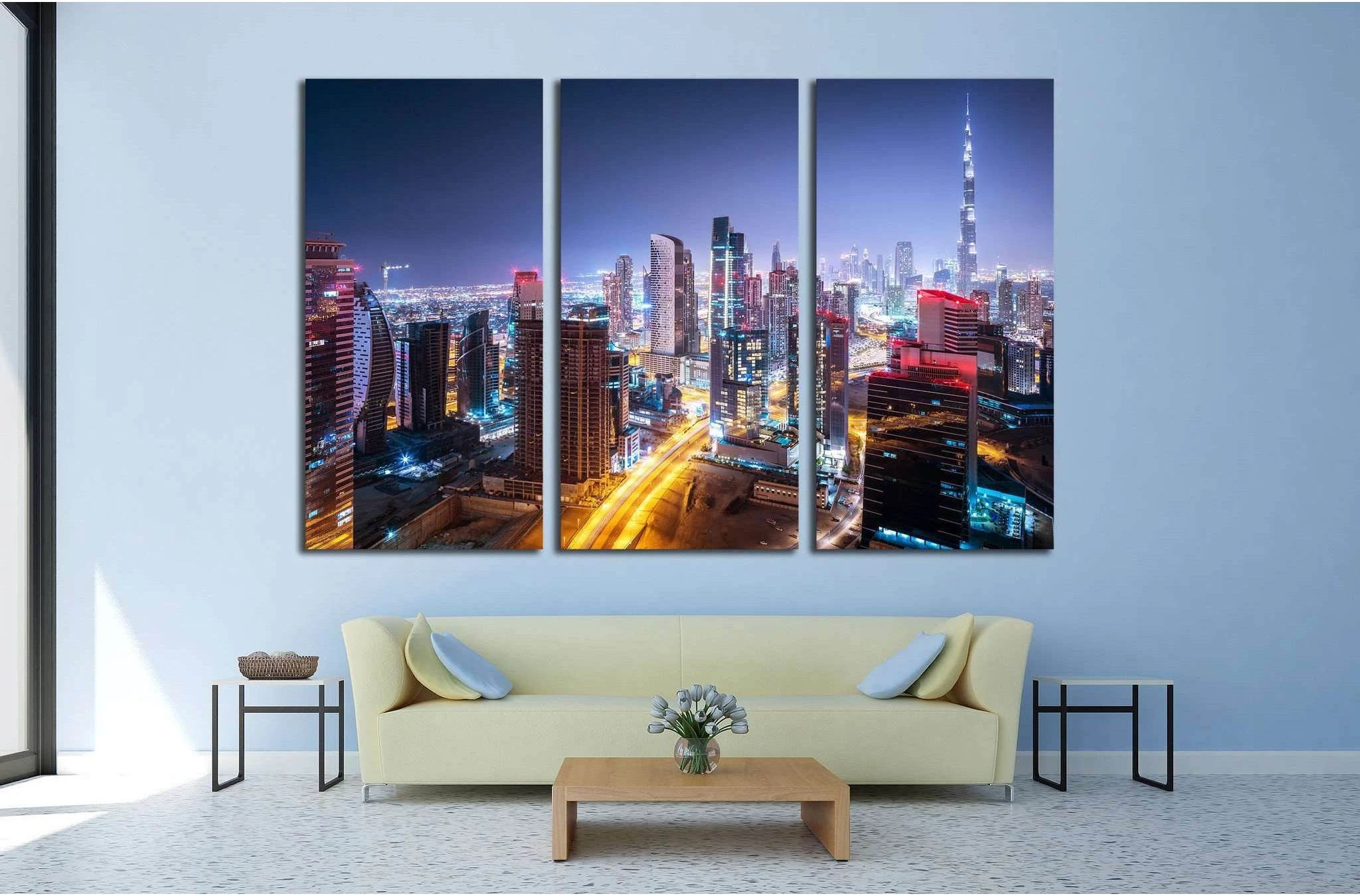 Dubai cityscape №559 Ready to Hang Canvas Print - Zellart Canvas Prints ALL_Products, s-559