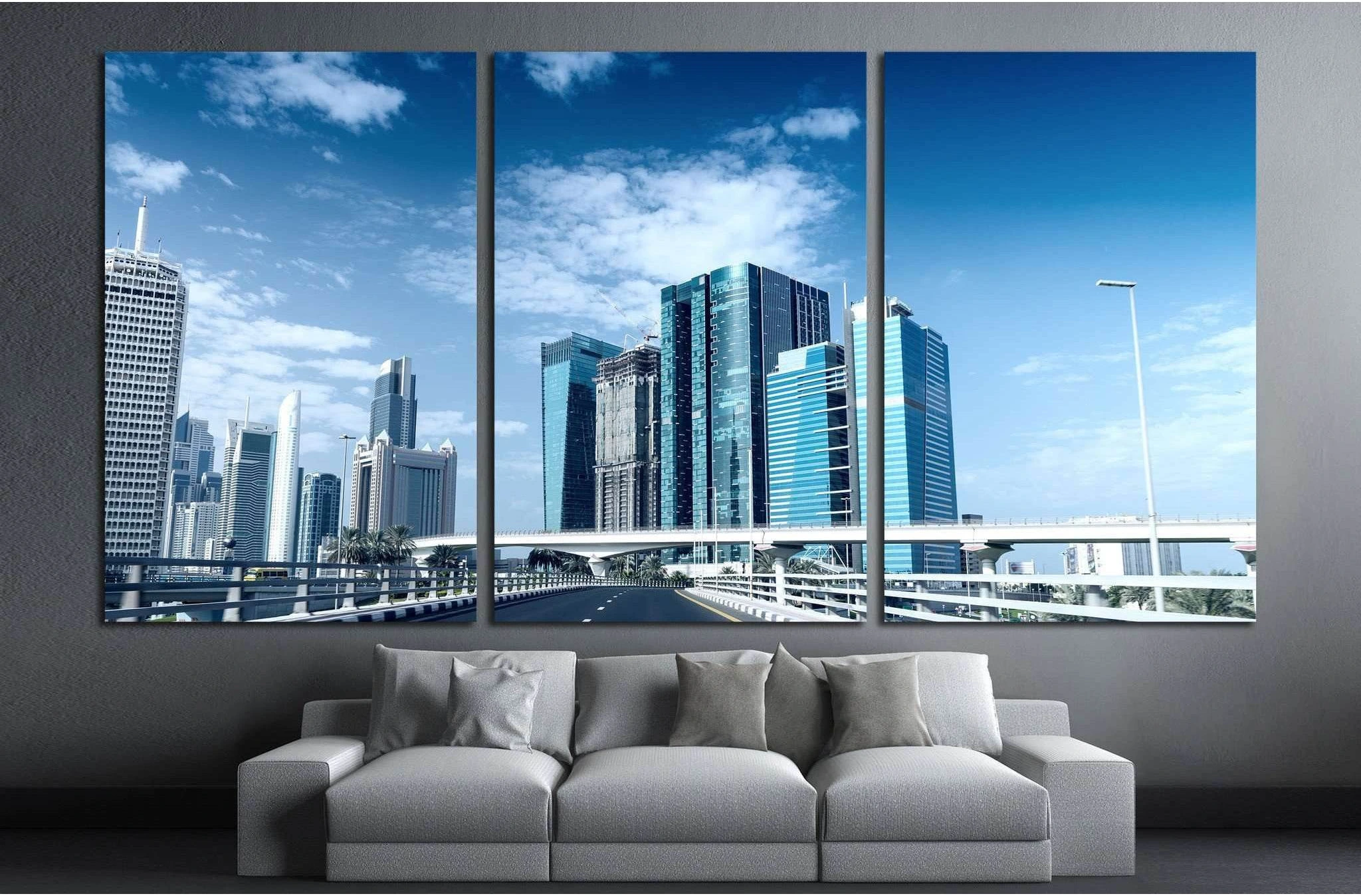 Dubai Downtown №1249 Ready to Hang Canvas Print - Zellart Canvas Prints ALL_Products, s-1249
