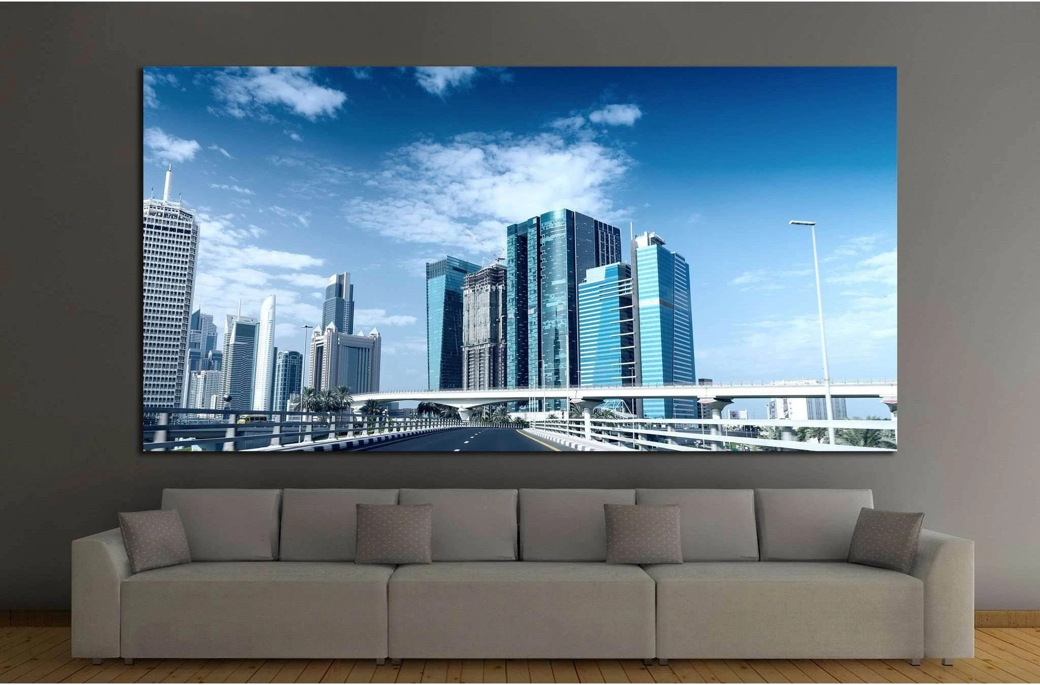 Dubai Downtown №1249 Ready to Hang Canvas Print - Zellart Canvas Prints ALL_Products, s-1249