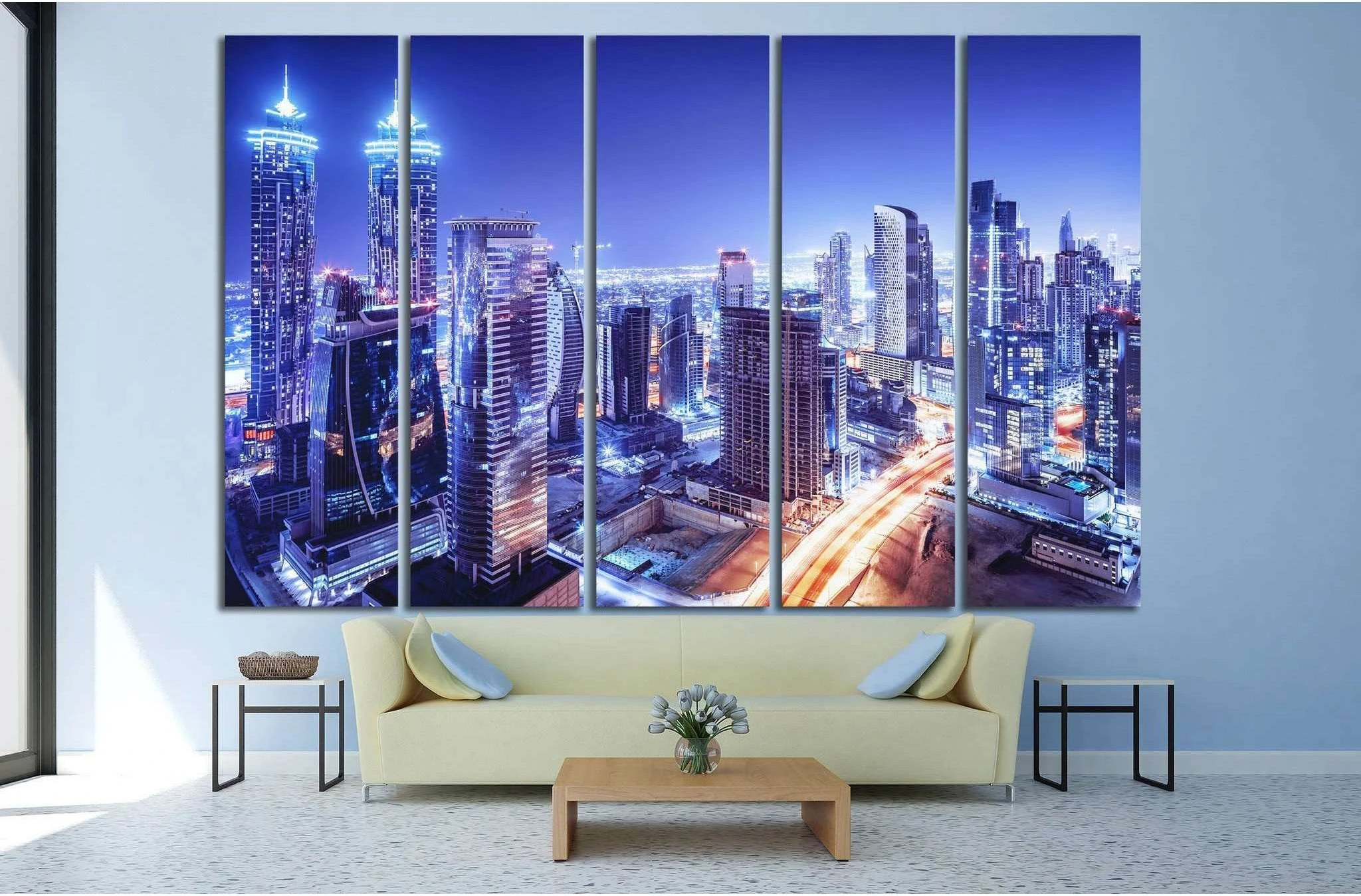 Dubai downtown, UAE №1132 Ready to Hang Canvas Print - Zellart Canvas Prints ALL_Products, s-1132