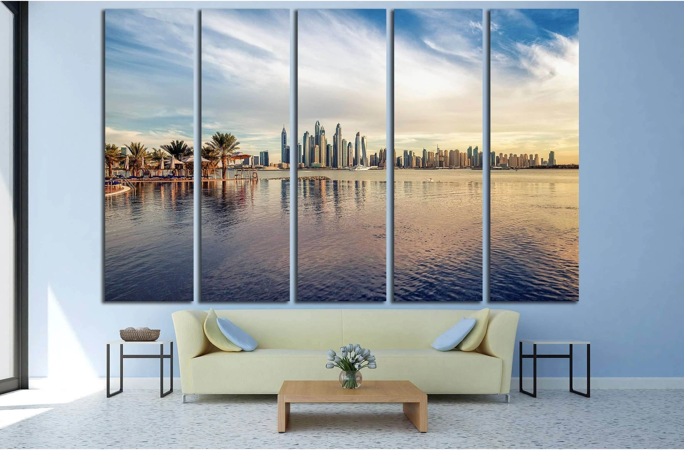 Dubai Marina №2716 Ready to Hang Canvas Print - Zellart Canvas Prints ALL_Products, s-2716