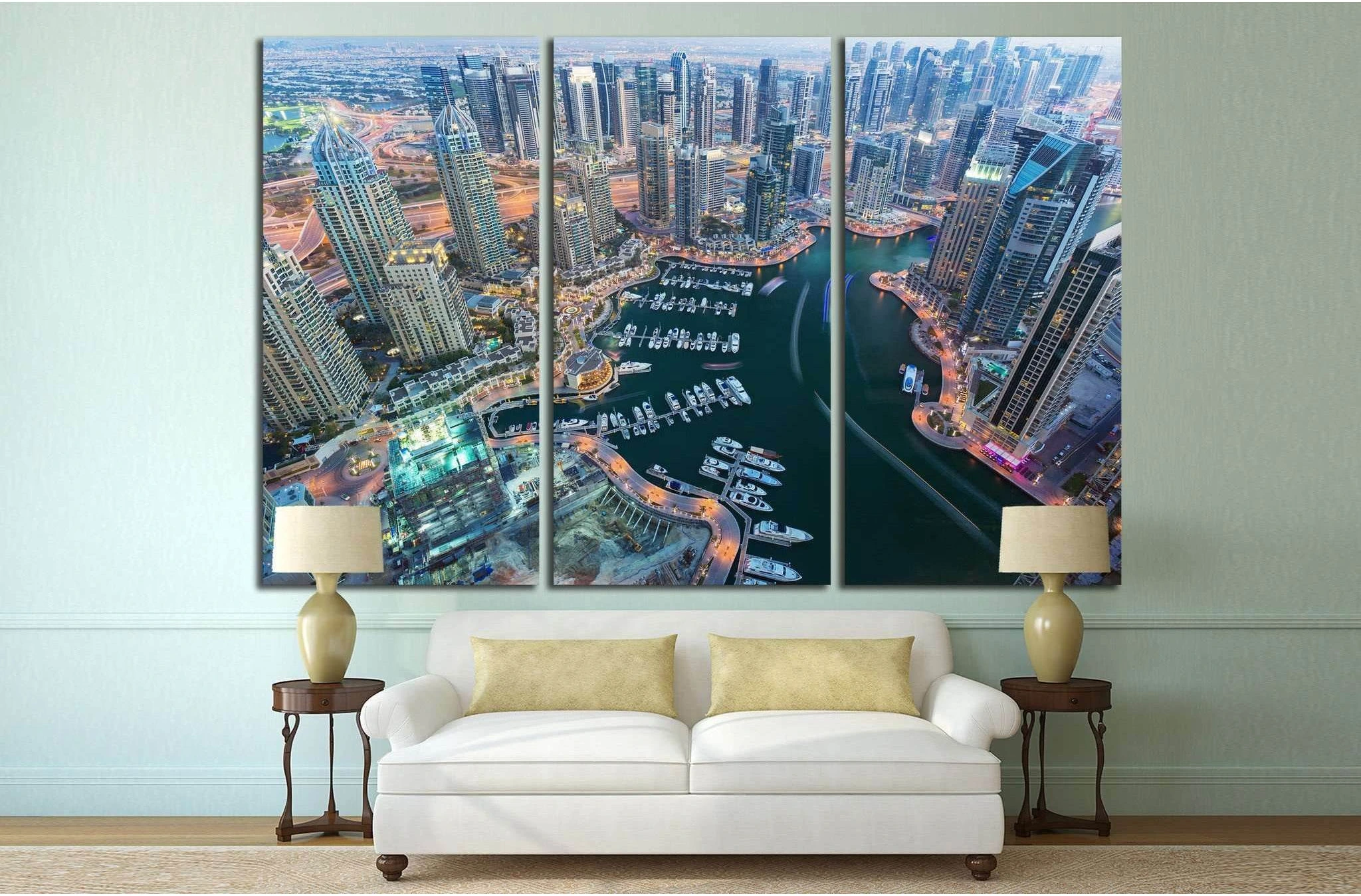 Dubai Marina, United Arab Emirates №1149 Ready to Hang Canvas Print - Zellart Canvas Prints ALL_Products, s-1149