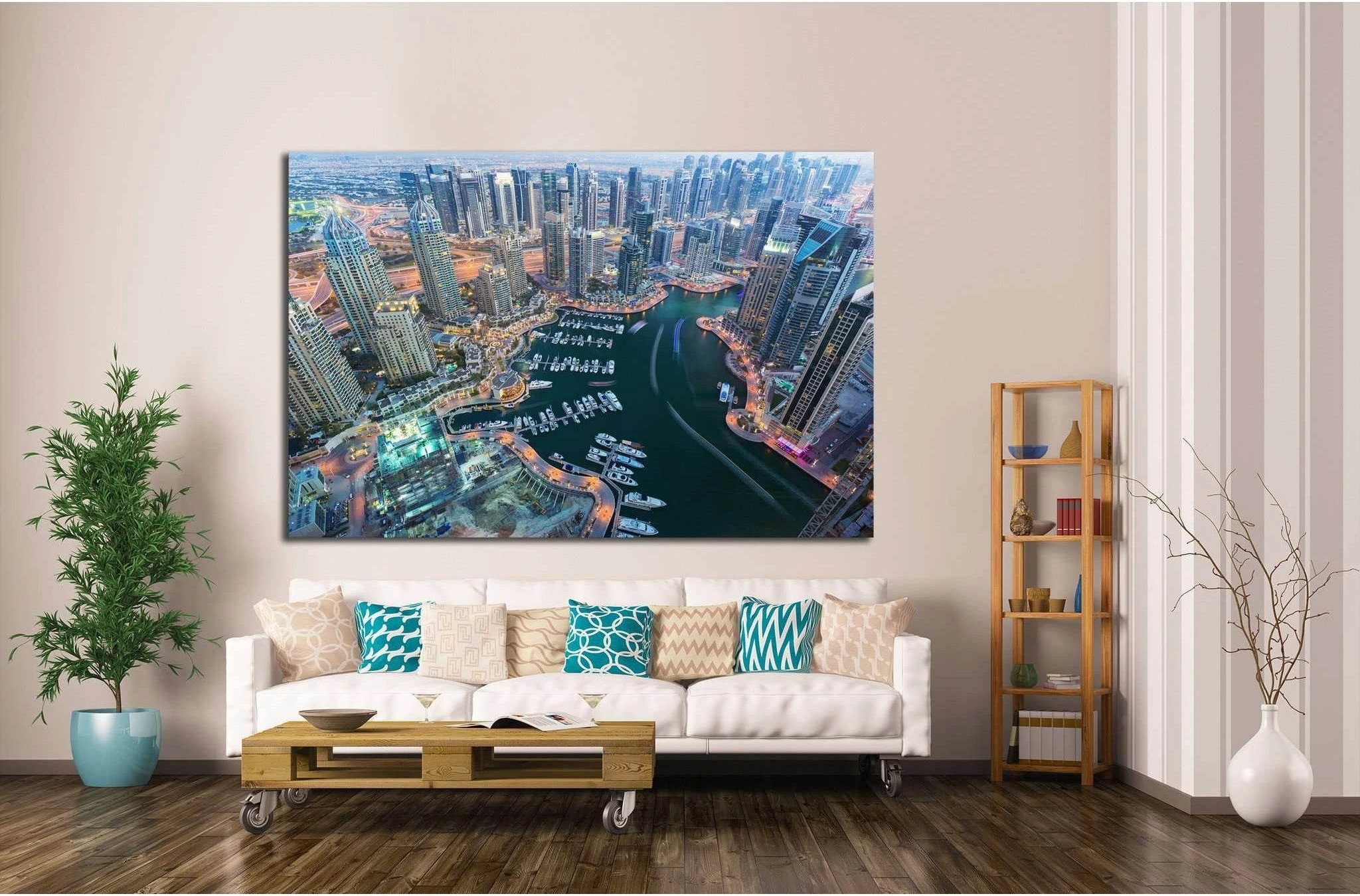 Dubai Marina, United Arab Emirates №1149 Ready to Hang Canvas Print - Zellart Canvas Prints ALL_Products, s-1149