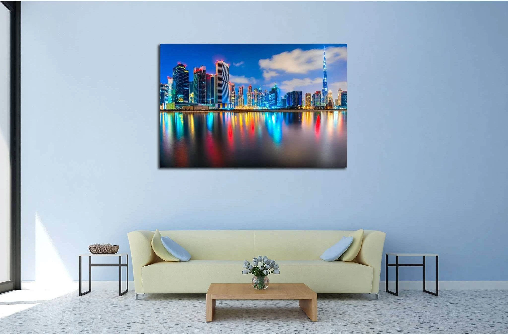 Dubai skyline №567 Ready to Hang Canvas Print - Zellart Canvas Prints ALL_Products, s-567