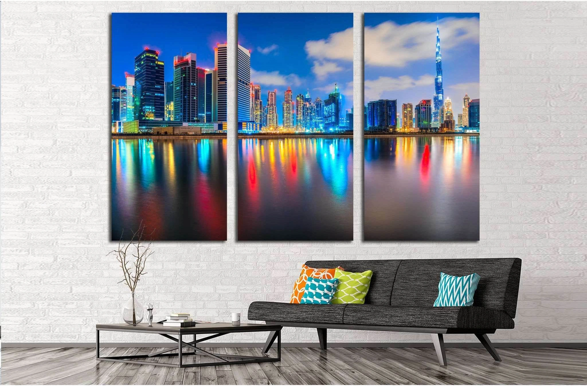 Dubai skyline №567 Ready to Hang Canvas Print - Zellart Canvas Prints ALL_Products, s-567