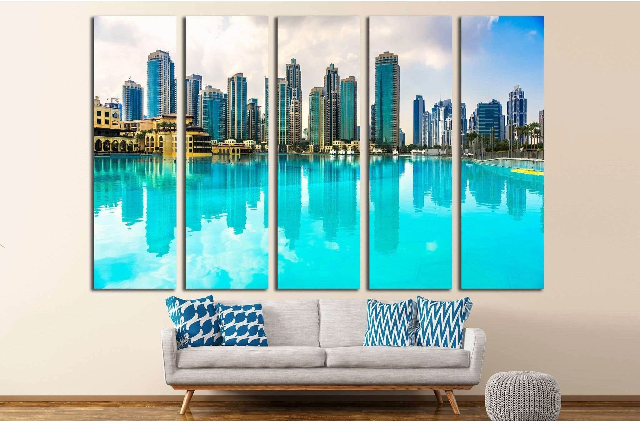 Dubai skyline №568 Ready to Hang Canvas Print - Zellart Canvas Prints ALL_Products, s-568