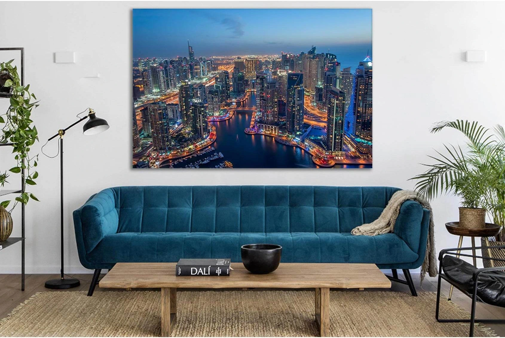 Dubai Skyline View №SL359 Ready to Hang Canvas Print - Zellart Canvas Prints 0new, ALL_Products, Cityscapes & Skylines