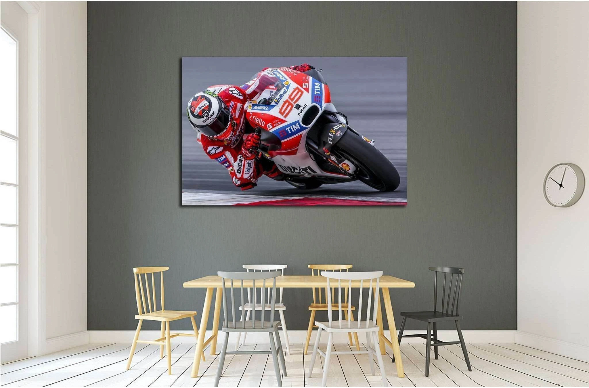 Ducati Team, Jorge Lorenzo, 2017 MotoGP pre-season test, SEPANG, MALAYSIA №1895 Ready to Hang Canvas Print - Zellart Canvas Prints ALL_Products, s-1895