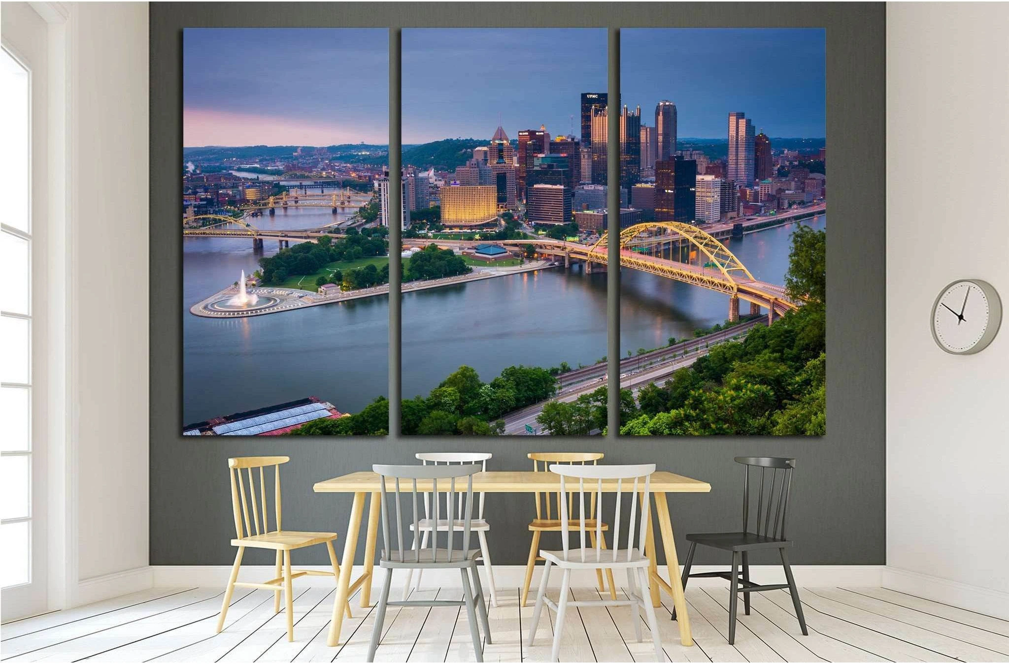 Duquesne Incline in Mount Washington, Pittsburgh, Pennsylvania №1703 Ready to Hang Canvas Print - Zellart Canvas Prints ALL_Products, s-1703