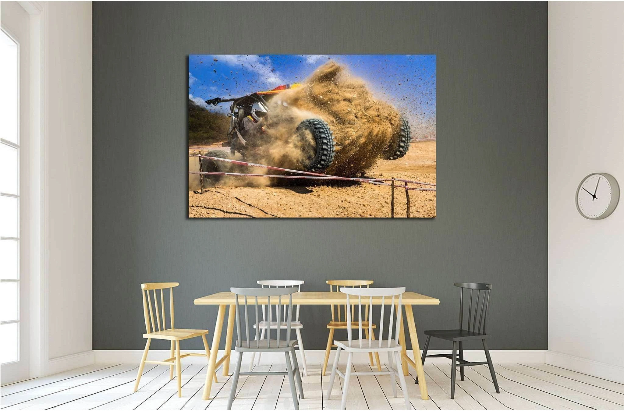 Dust splashed in off-road competition №1875 Ready to Hang Canvas Print - Zellart Canvas Prints ALL_Products, s-1875
