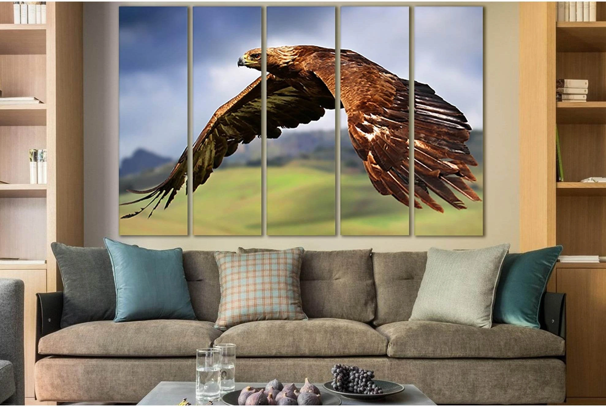 Eagle's Graceful Flight №SL1033 Ready to Hang Canvas Print - Zellart Canvas Prints 0new, ALL_Products, Animals & Wildlife