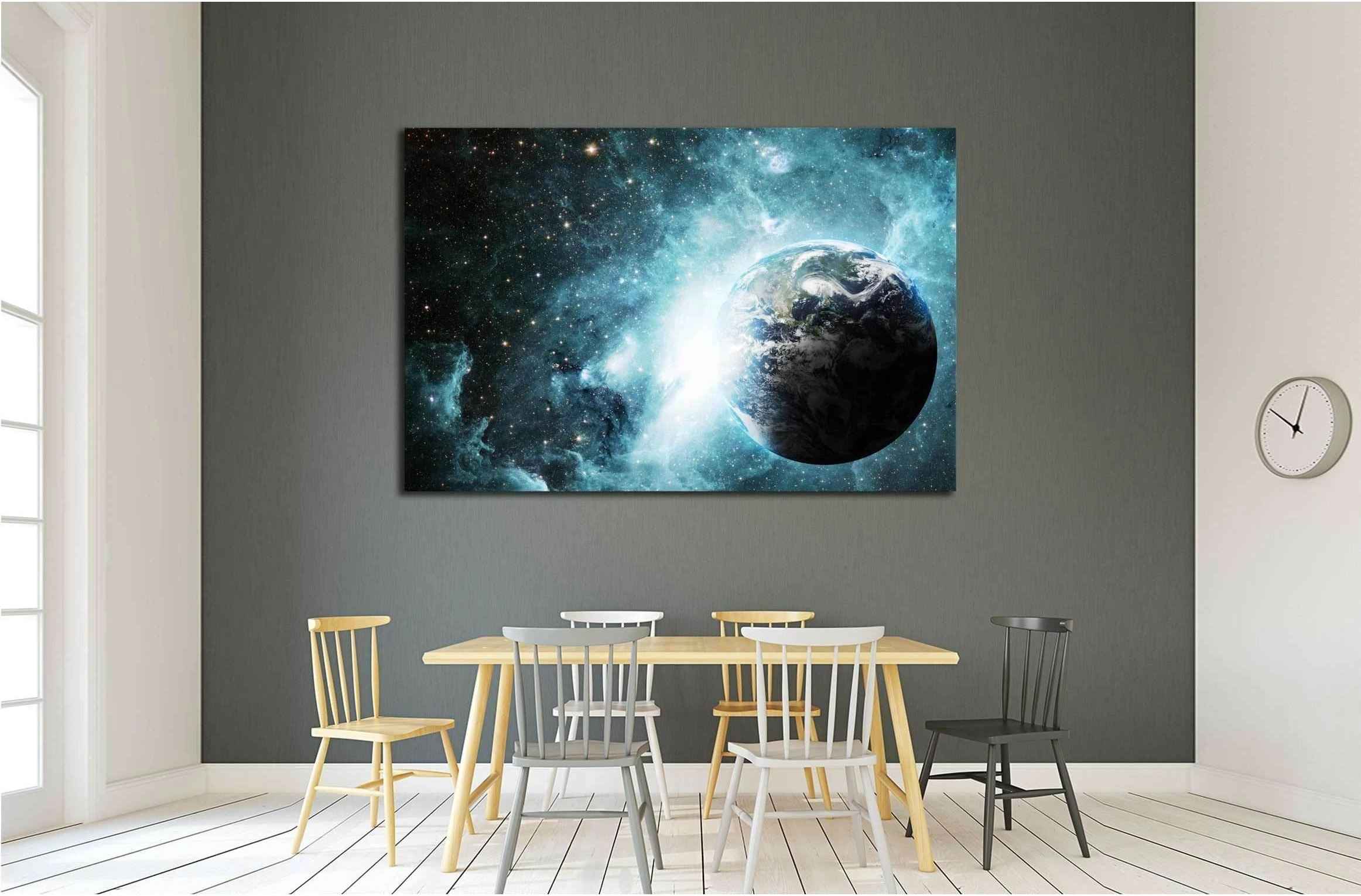 Earth and space, Elements of this image furnished by NASA №2458 Ready to Hang Canvas Print - Zellart Canvas Prints ALL_Products, s-2458