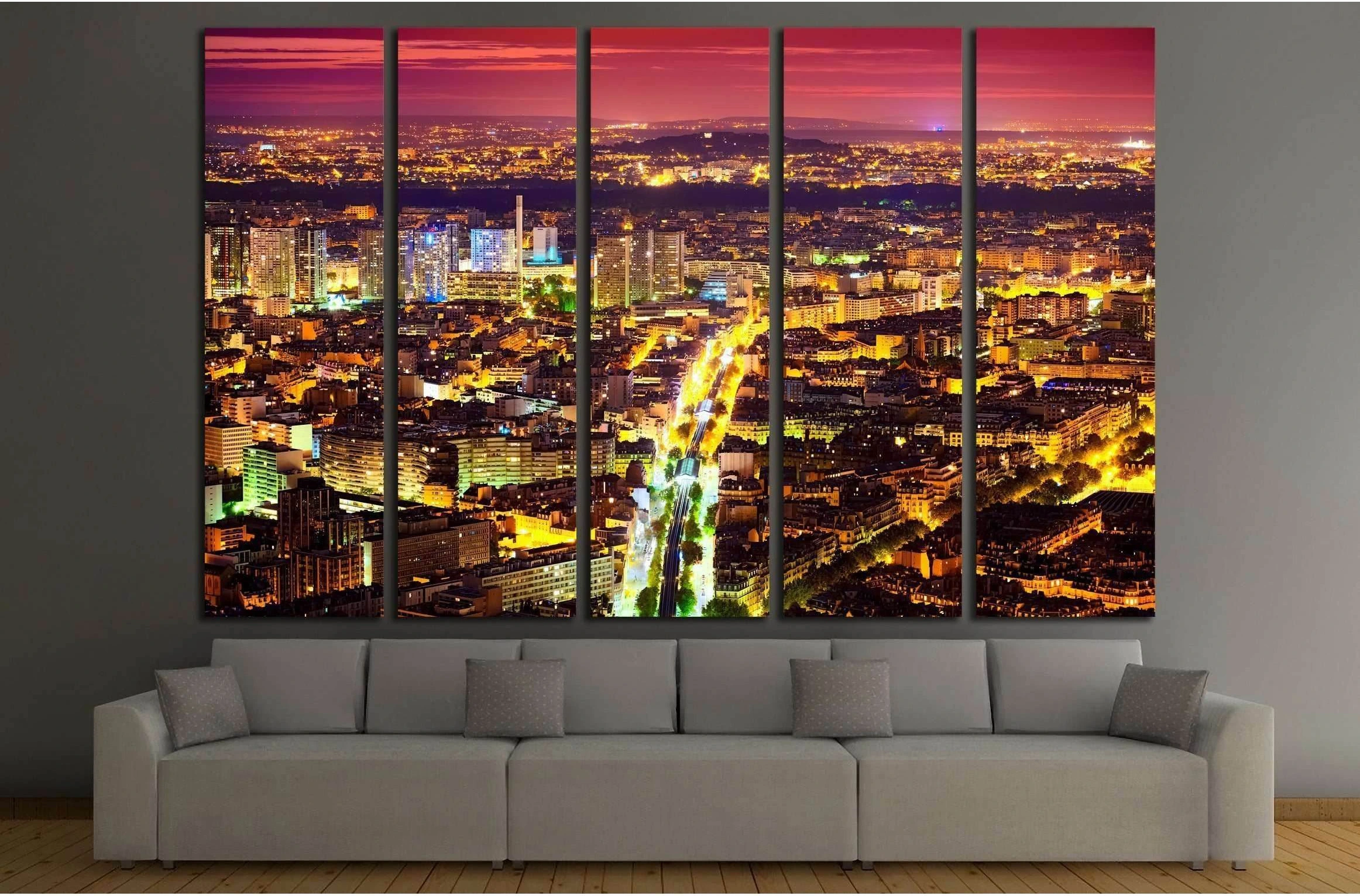 Eastern Paris at Night №2587 Ready to Hang Canvas Print - Zellart Canvas Prints ALL_Products, s-2587