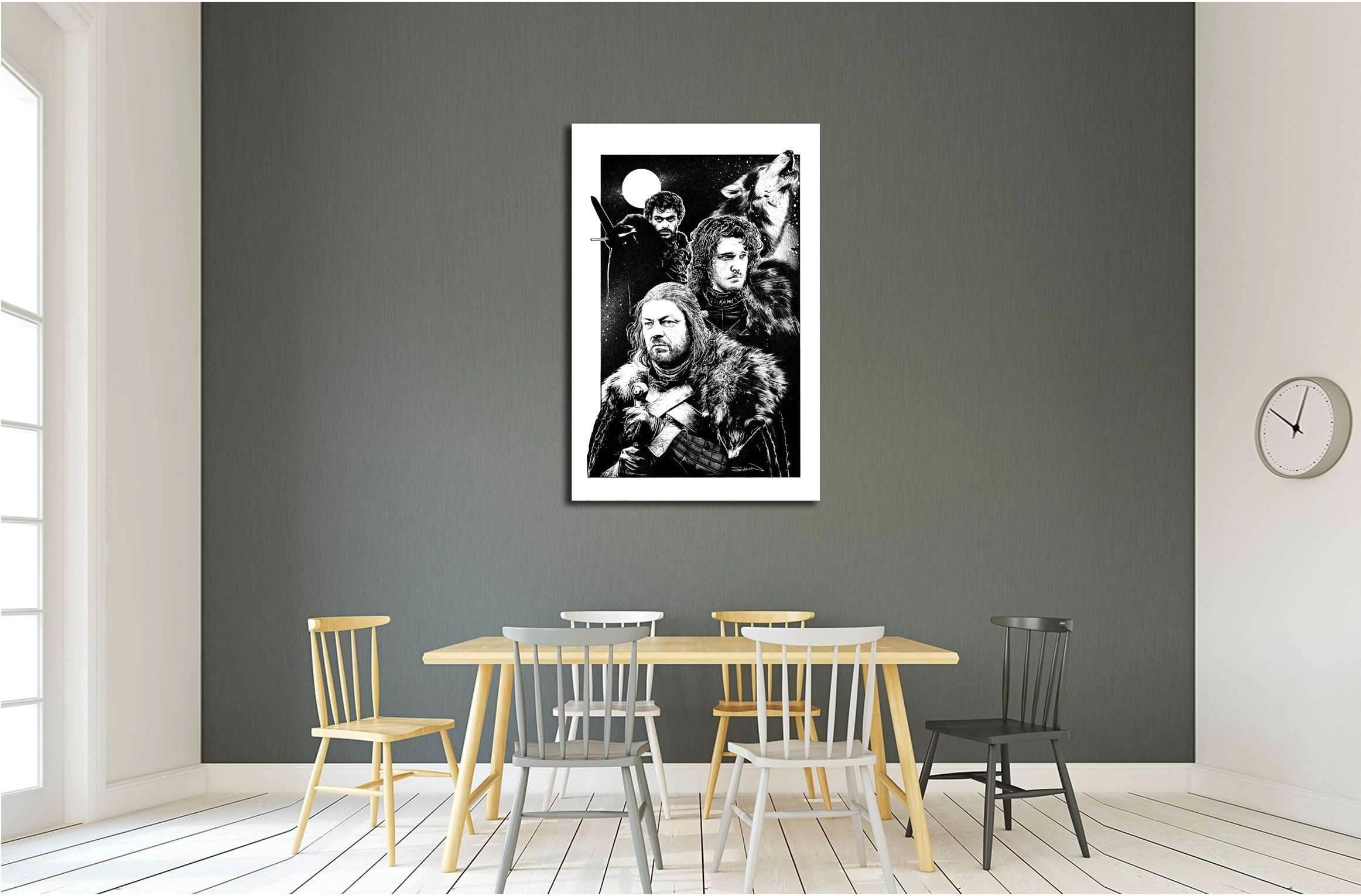Eddard Stark was the head of House Stark and Lord Paramount of the North №3332 Ready to Hang Canvas Print - Zellart Canvas Prints ALL_Products, s-3332