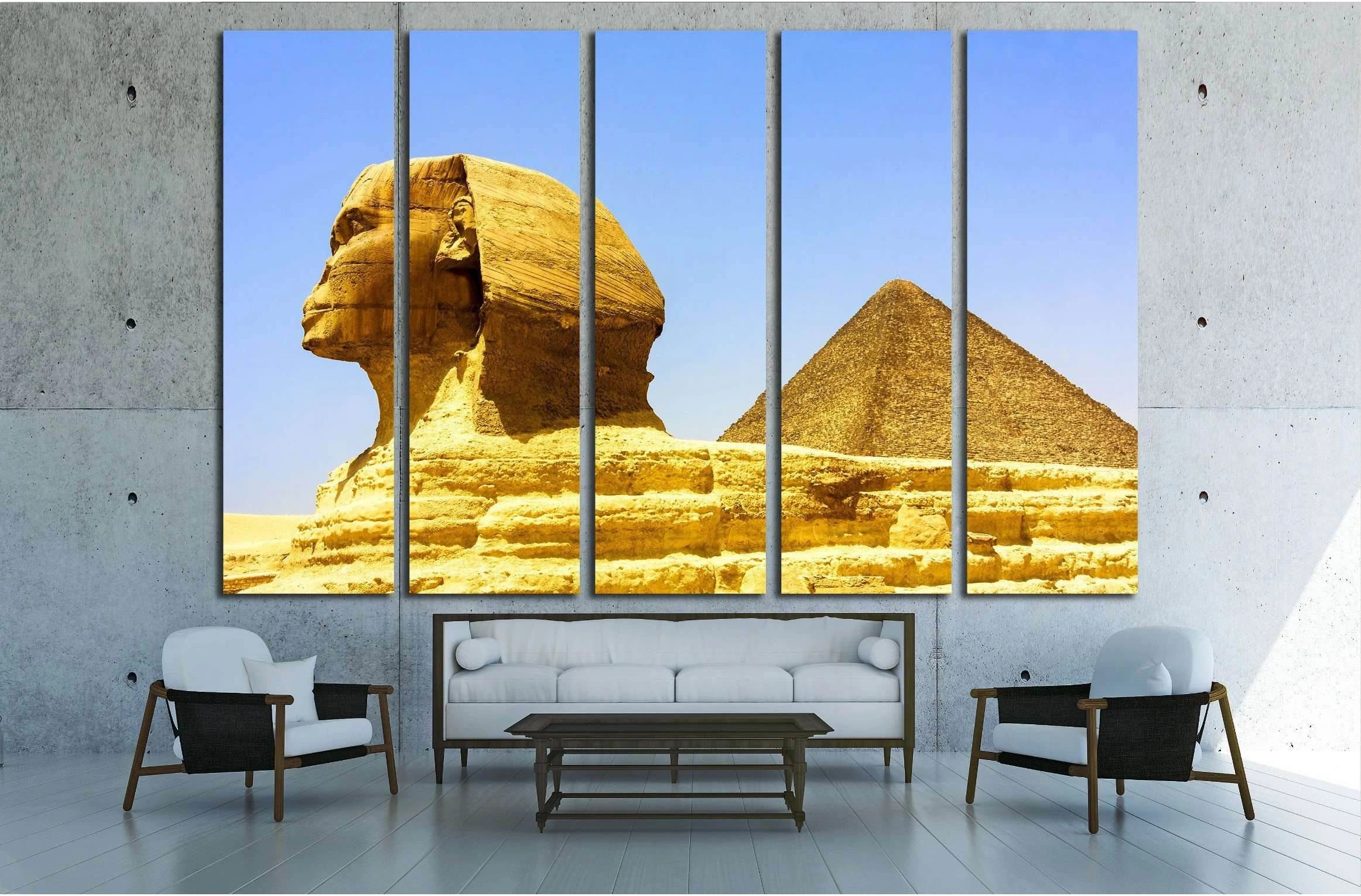 Egyptian pyramids in Giza №2199 Ready to Hang Canvas Print - Zellart Canvas Prints ALL_Products, s-2199