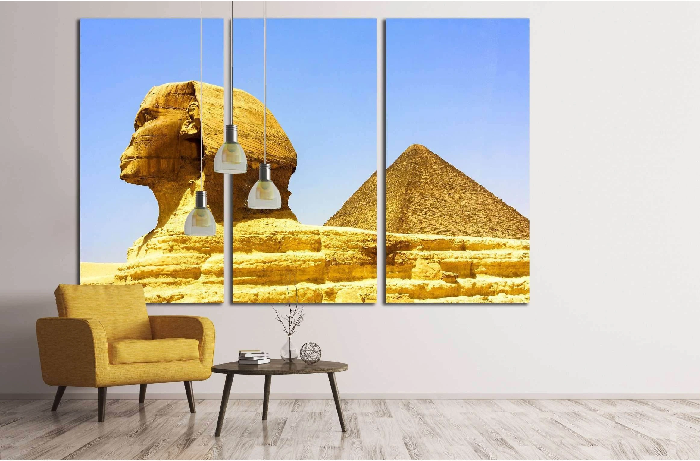 Egyptian pyramids in Giza №2199 Ready to Hang Canvas Print - Zellart Canvas Prints ALL_Products, s-2199