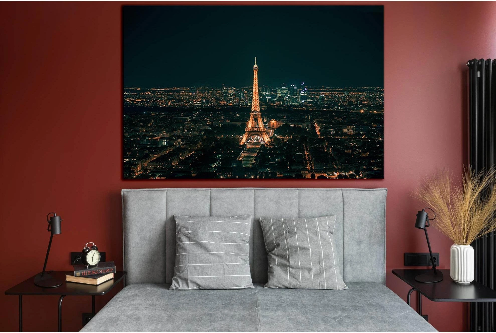 Eiffel Tower At Night Paris №SL1403 Ready to Hang Canvas Print - Zellart Canvas Prints 0new, ALL_Products, Architecture
