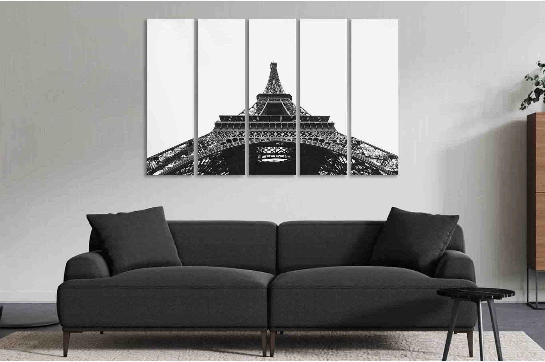 Eiffel tower №D2826 Ready to Hang Canvas Print - Zellart Canvas Prints 0new, ALL_Products, Black & White Wall Art