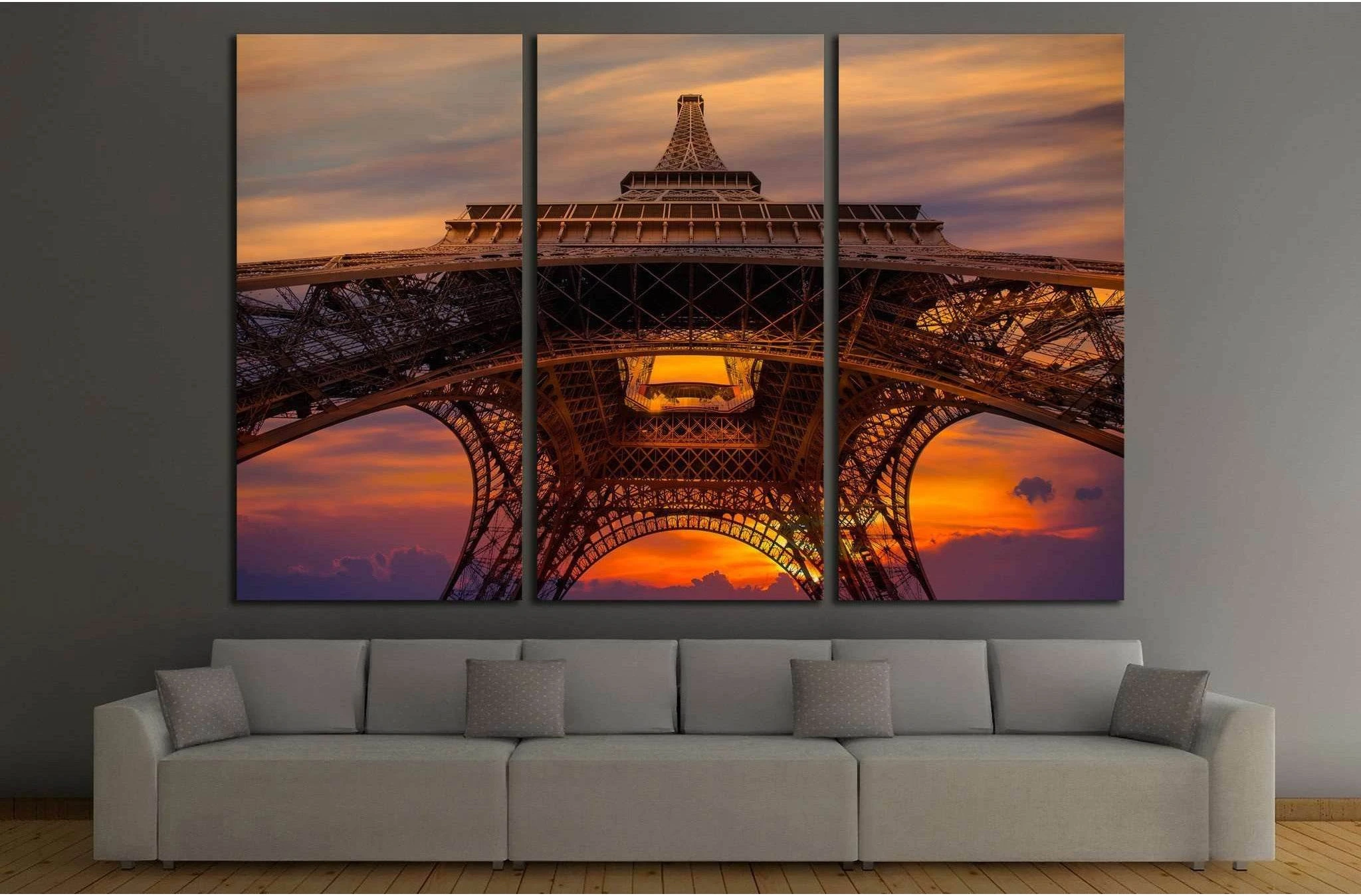Eiffel tower, Paris, France №1188 Ready to Hang Canvas Print - Zellart Canvas Prints ALL_Products, s-1188