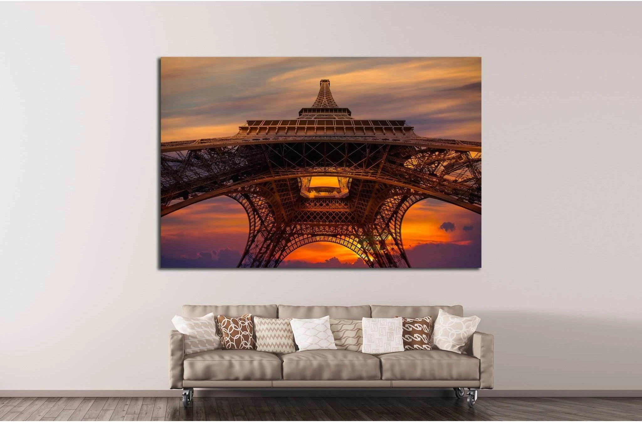 Eiffel tower, Paris, France №1188 Ready to Hang Canvas Print - Zellart Canvas Prints ALL_Products, s-1188