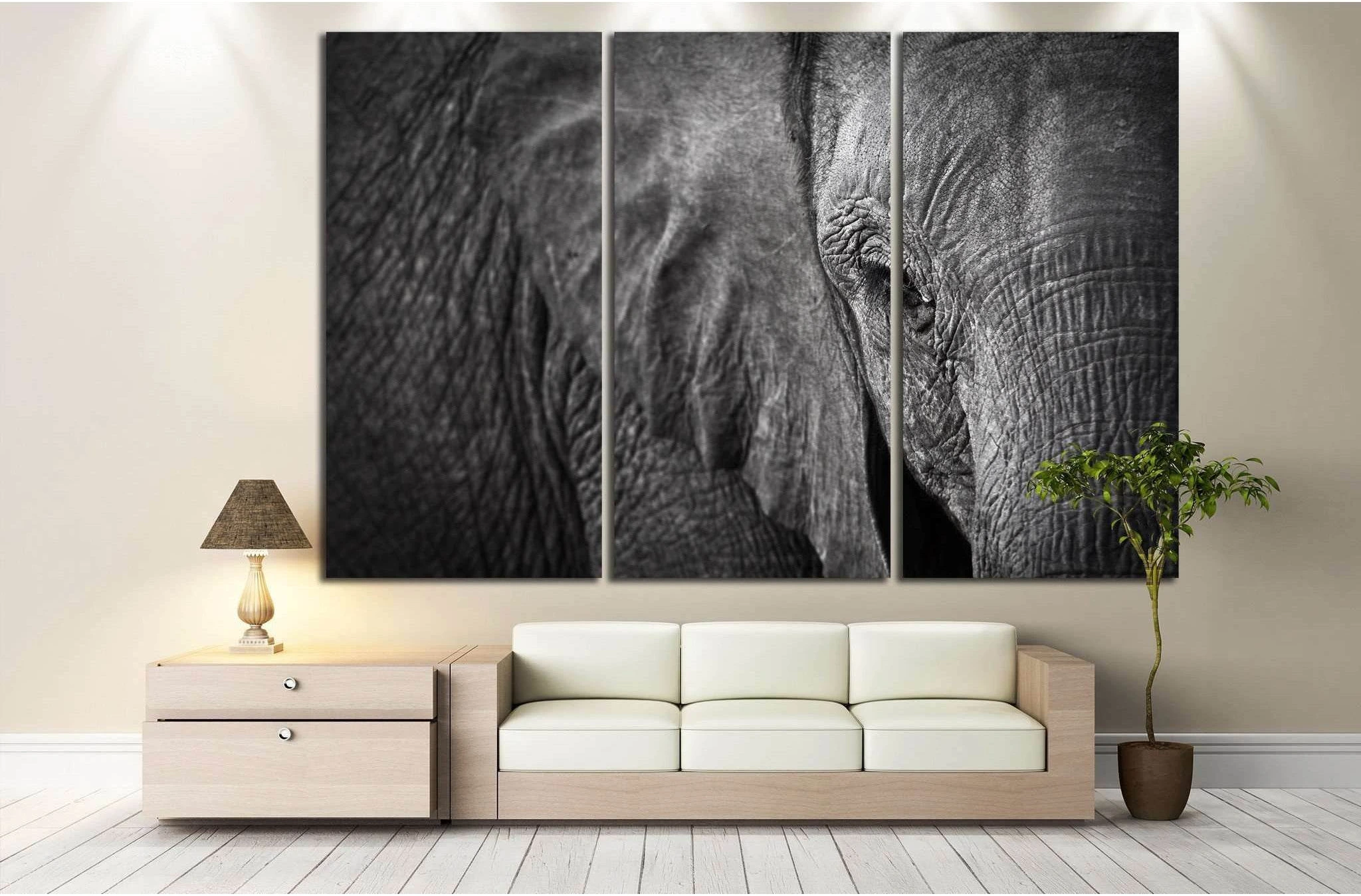 Elephant №192 Ready to Hang Canvas Print - Zellart Canvas Prints ALL_Products, Elephant, wd-192