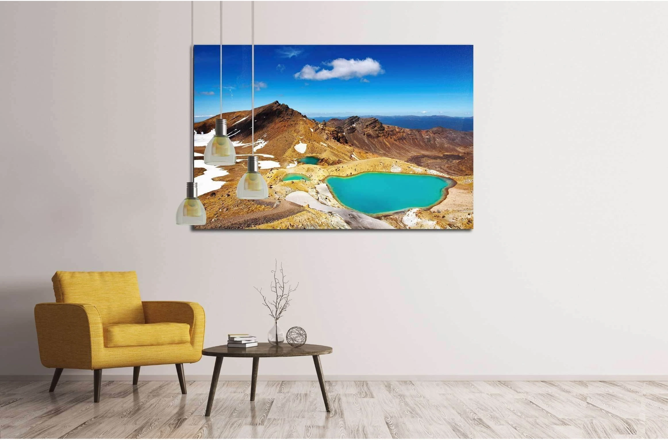 Emerald Lakes, Tongariro National Park, New Zealand №2491 Ready to Hang Canvas Print - Zellart Canvas Prints ALL_Products, s-2491