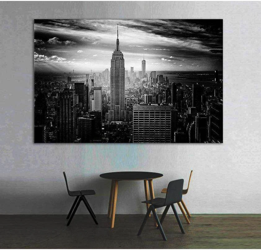 Empire State Building №1088 Ready to Hang Canvas Print - Zellart Canvas Prints ALL_Products, autopostr_pinterest_65155, autopostr_pinterest_65157, autopostr_pinterest_65158, autopostr_pinterest_65160