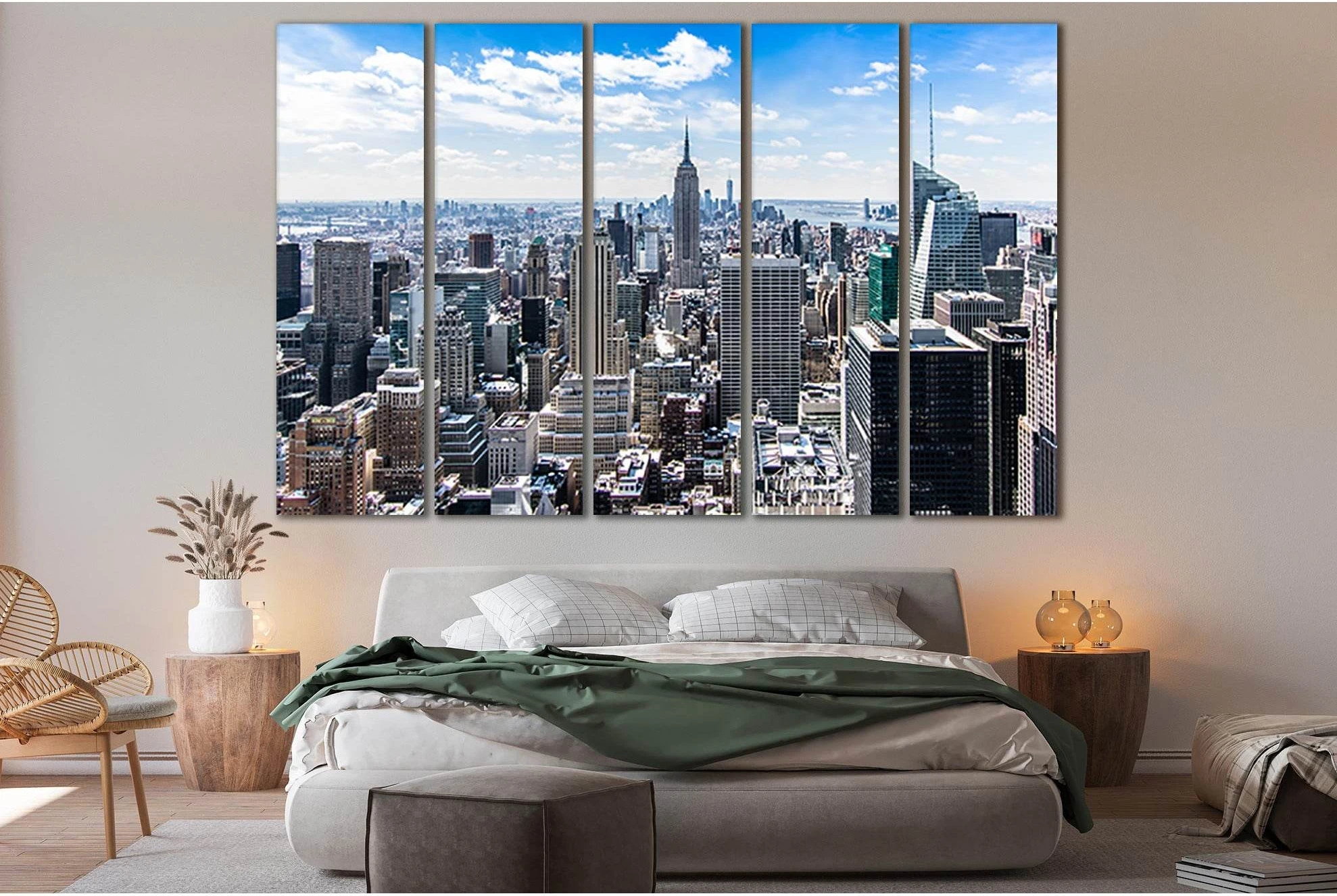 Empire State Building New York №SL323 Ready to Hang Canvas Print - Zellart Canvas Prints 0_NY_ART, 0new, ALL_Products, Cityscapes & Skylines