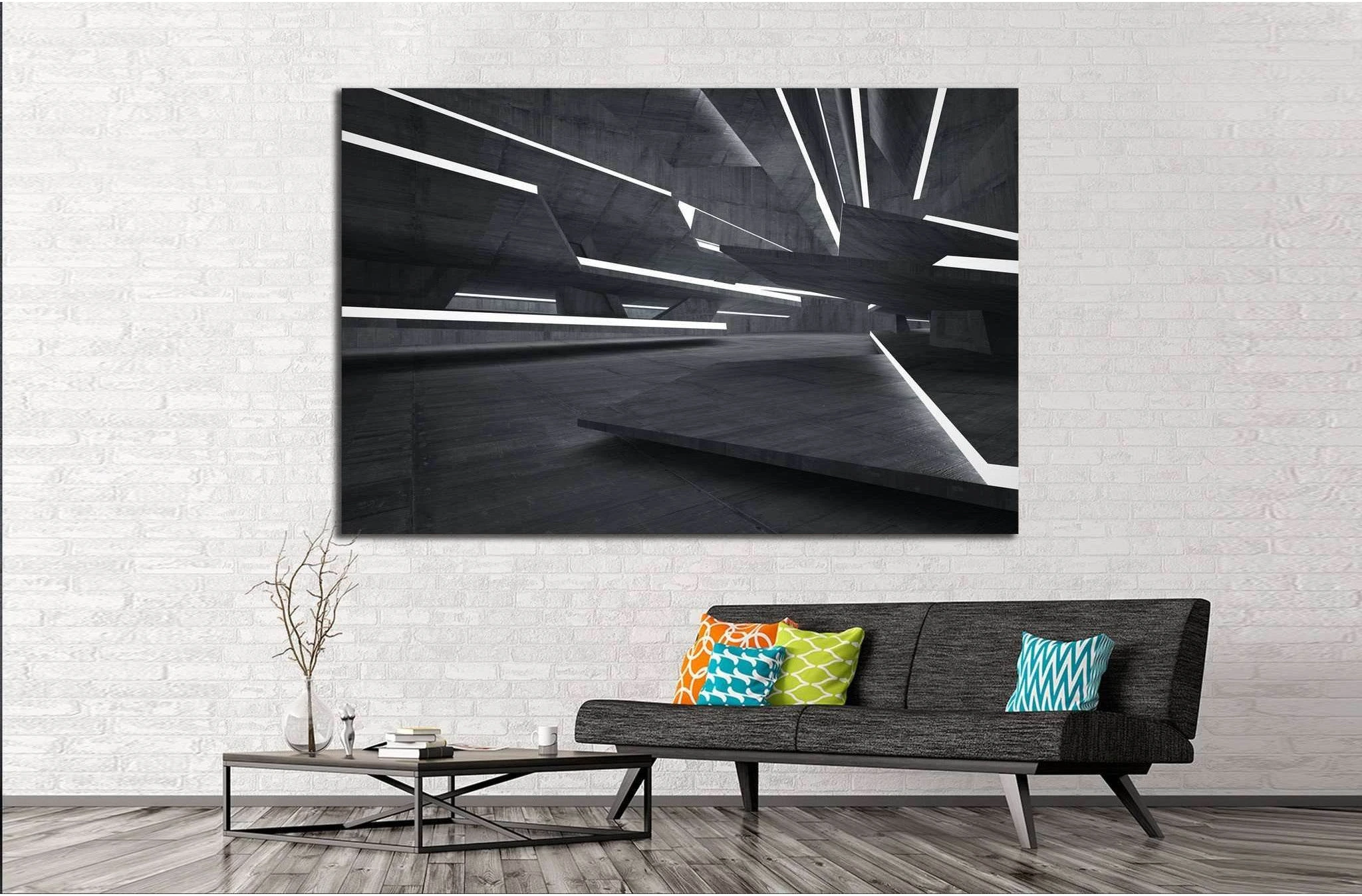 Empty dark abstract №1075 Ready to Hang Canvas Print - Zellart Canvas Prints ALL_Products, s-1075