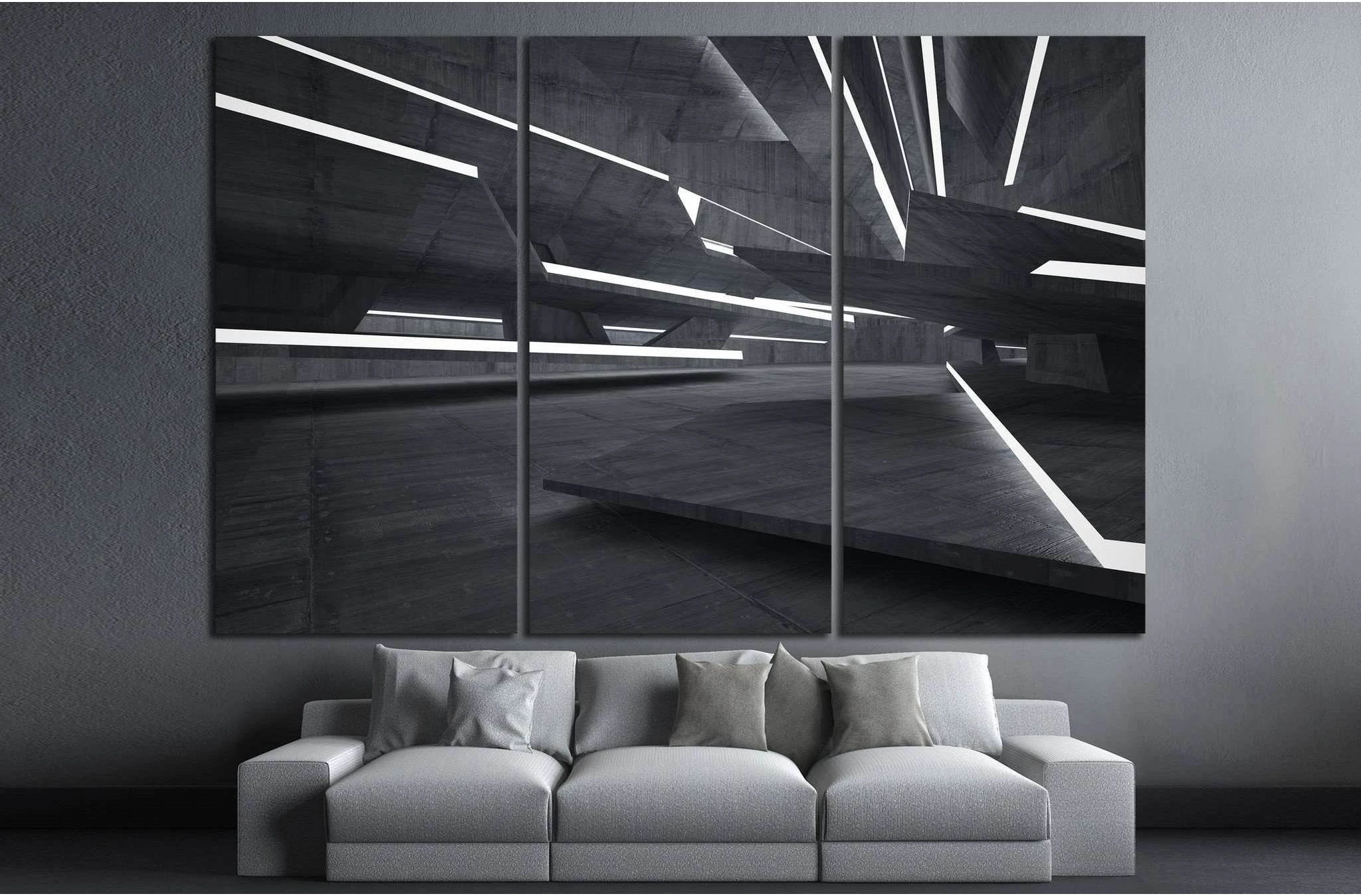 Empty dark abstract №1075 Ready to Hang Canvas Print - Zellart Canvas Prints ALL_Products, s-1075