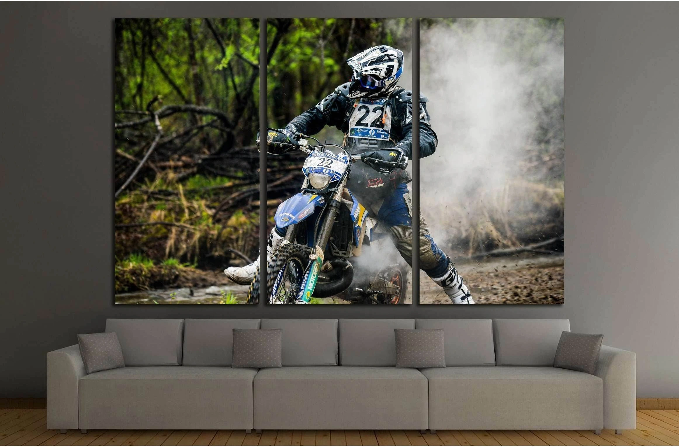 Enduro Canvas Art, ATV Wall Art №2488 Ready to Hang Canvas Print - Zellart Canvas Prints ALL_Products, s-2488