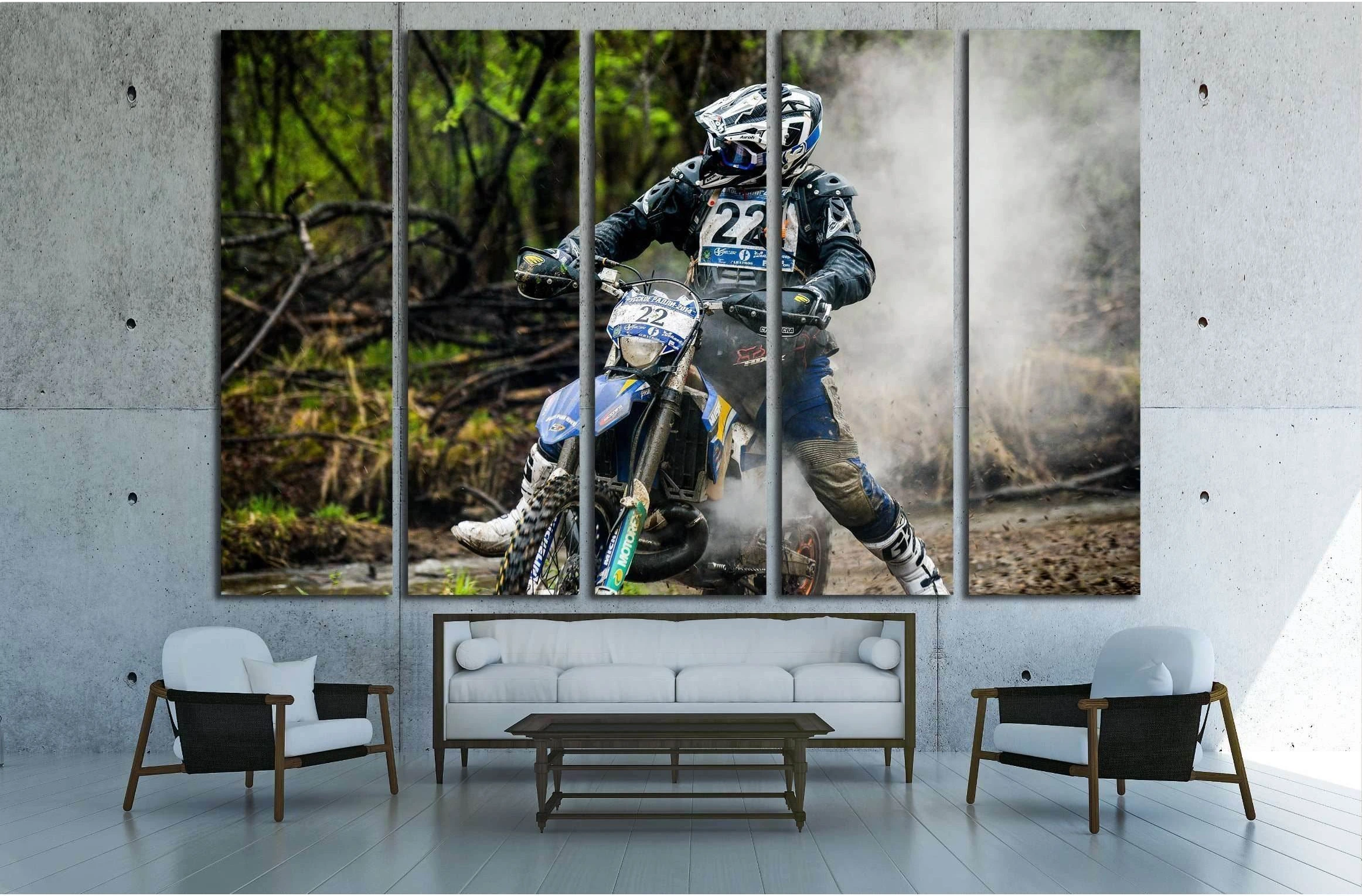Enduro Canvas Art, ATV Wall Art №2488 Ready to Hang Canvas Print - Zellart Canvas Prints ALL_Products, s-2488