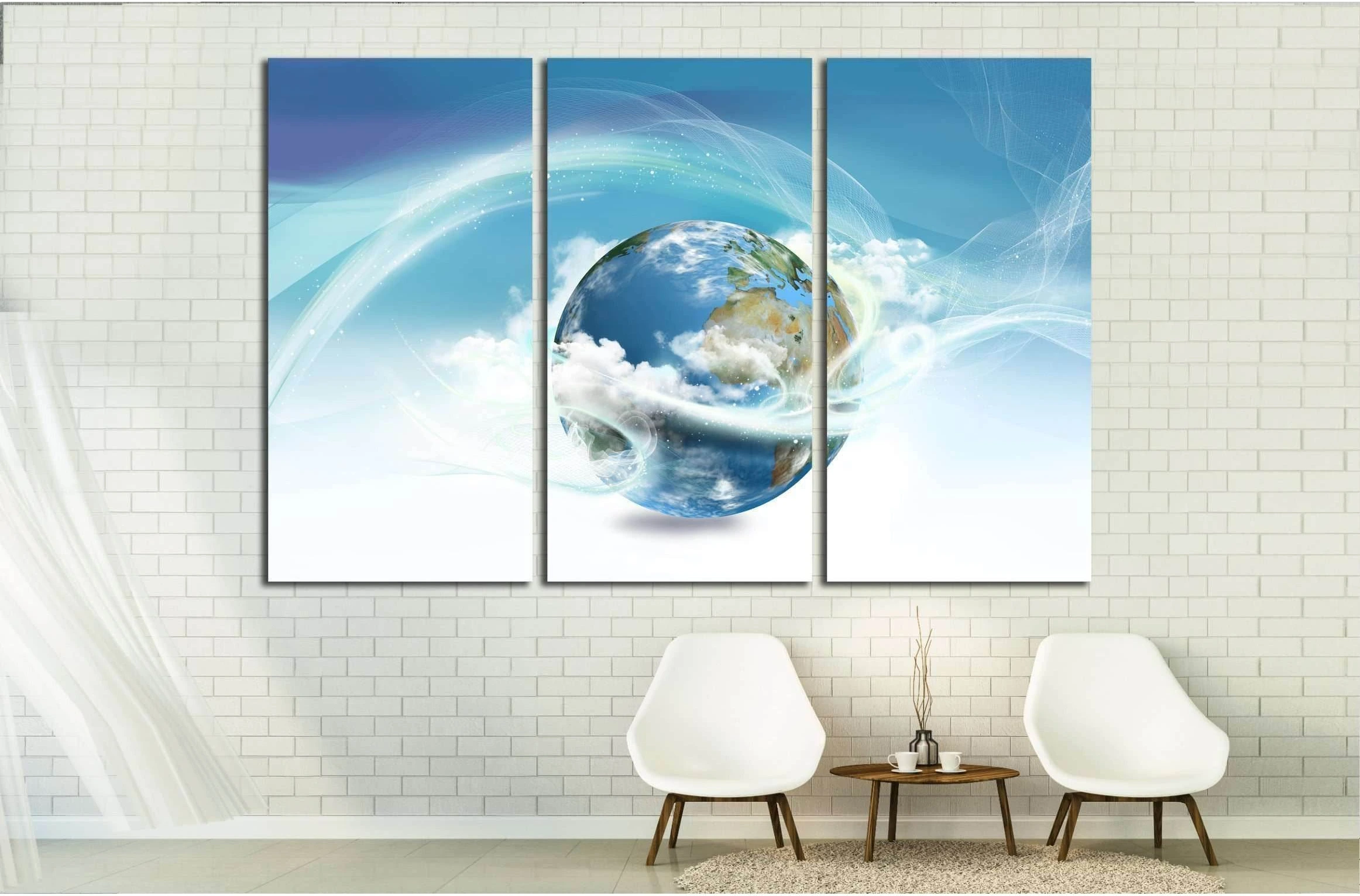 Energy Surrounding Earth with Law of Attraction №2462 Ready to Hang Canvas Print - Zellart Canvas Prints ALL_Products, s-2462