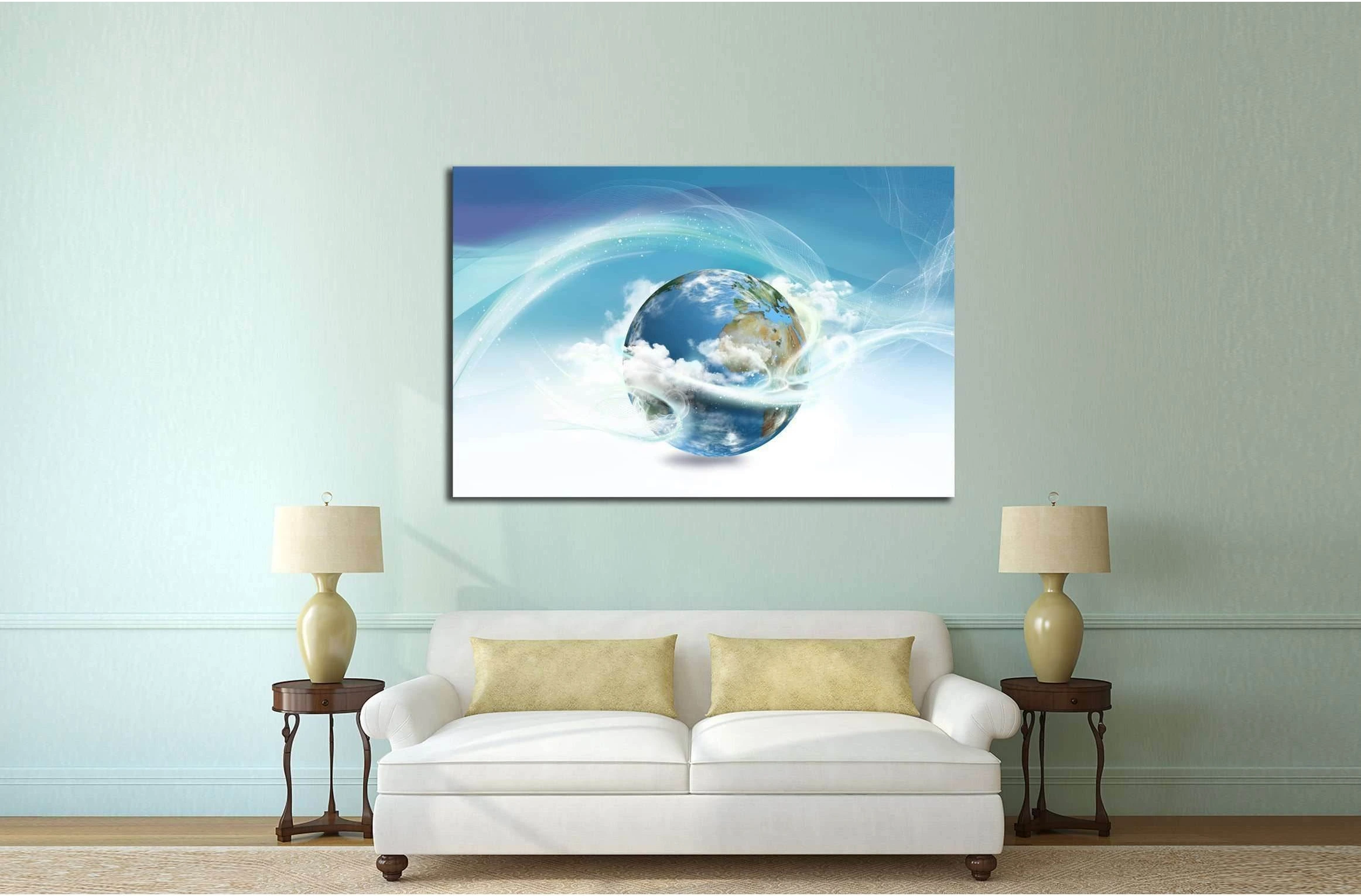 Energy Surrounding Earth with Law of Attraction №2462 Ready to Hang Canvas Print - Zellart Canvas Prints ALL_Products, s-2462