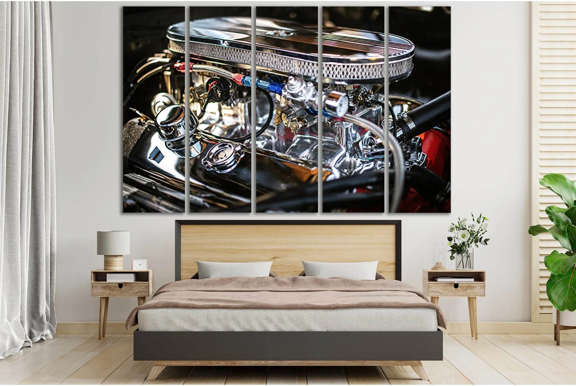 Engine Details №SL773 Ready to Hang Canvas Print - Zellart Canvas Prints 0new, ALL_Products, Engine, Engines Wall Art