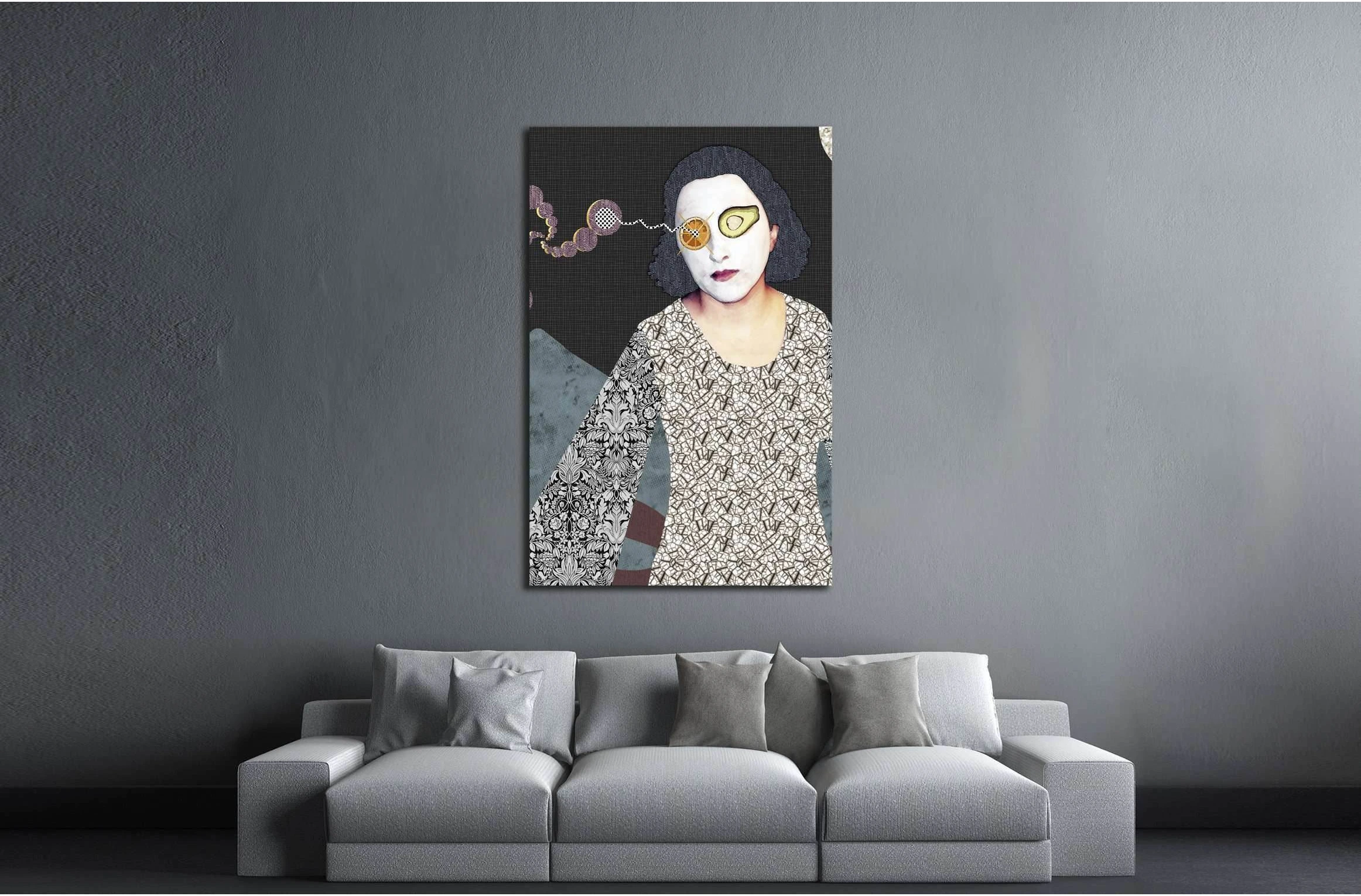 eugenia self portrait (Eugenia Loli) №3394 Ready to Hang Canvas Print - Zellart Canvas Prints ALL_Products, s-3394