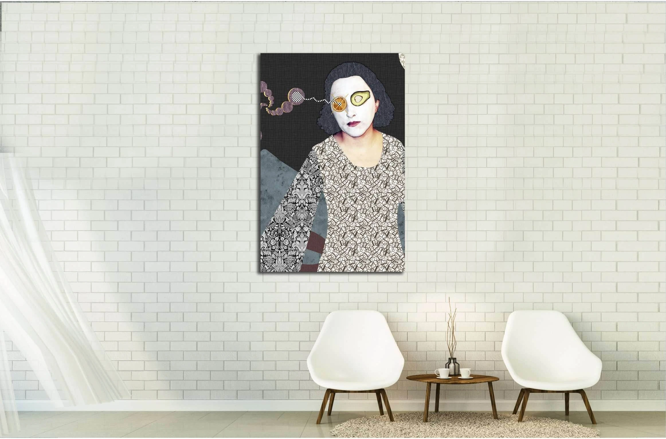 eugenia self portrait (Eugenia Loli) №3394 Ready to Hang Canvas Print - Zellart Canvas Prints ALL_Products, s-3394