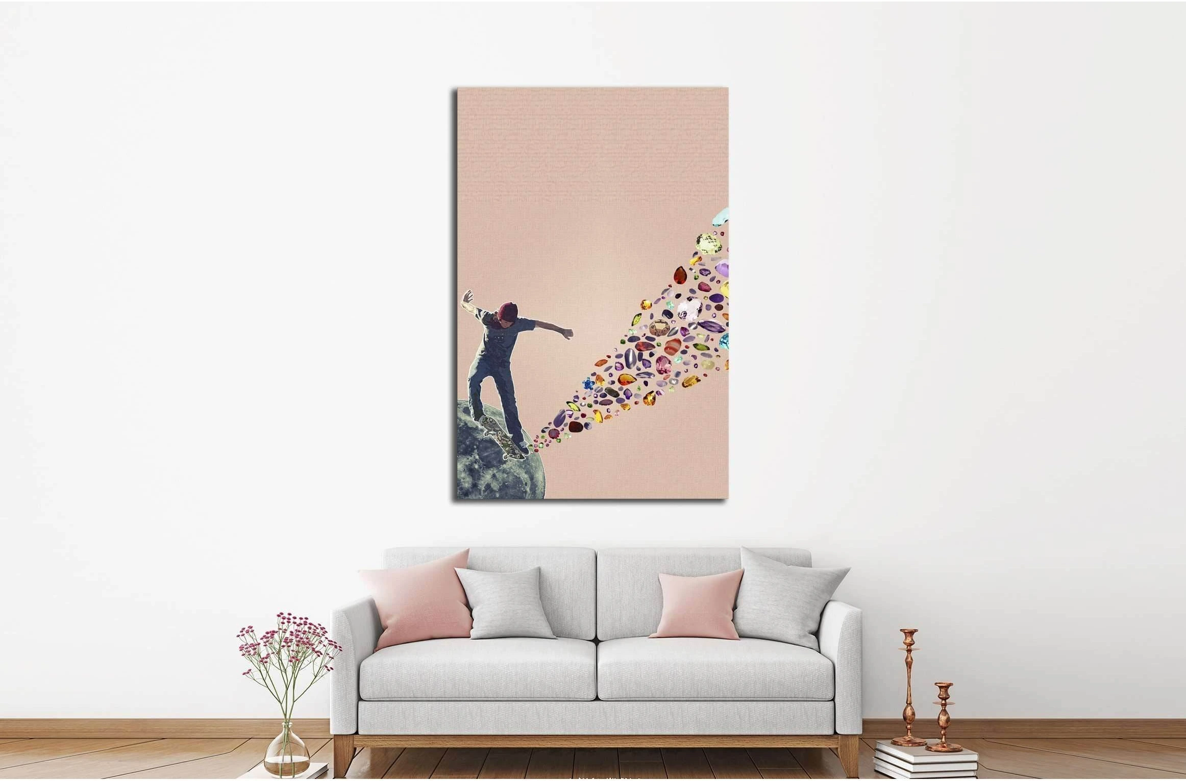 extraction of precious and other stones (Eugenia Loli) №3395 Ready to Hang Canvas Print - Zellart Canvas Prints ALL_Products, s-3395