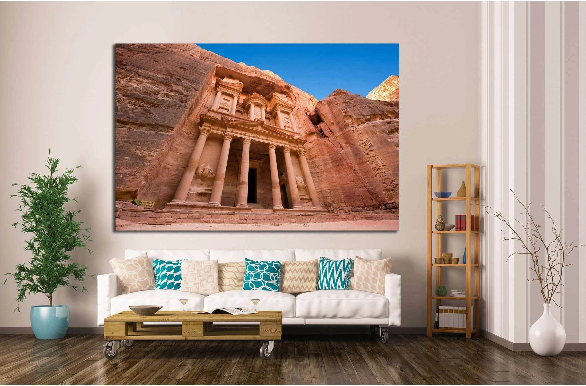 facade in Petra Jordan №858 Ready to Hang Canvas Print - Zellart Canvas Prints ALL_Products, s-858