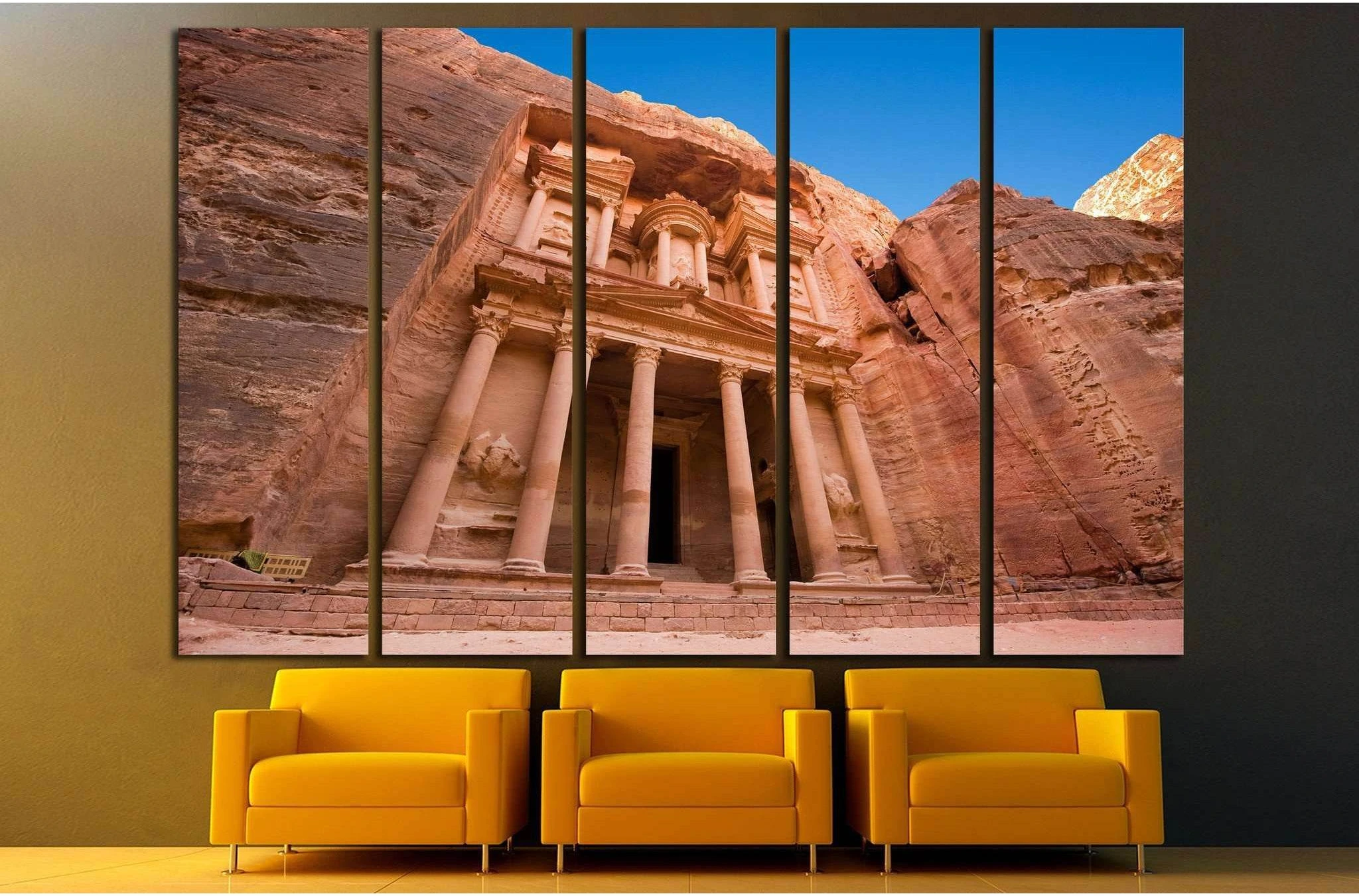 facade in Petra Jordan №858 Ready to Hang Canvas Print - Zellart Canvas Prints ALL_Products, s-858