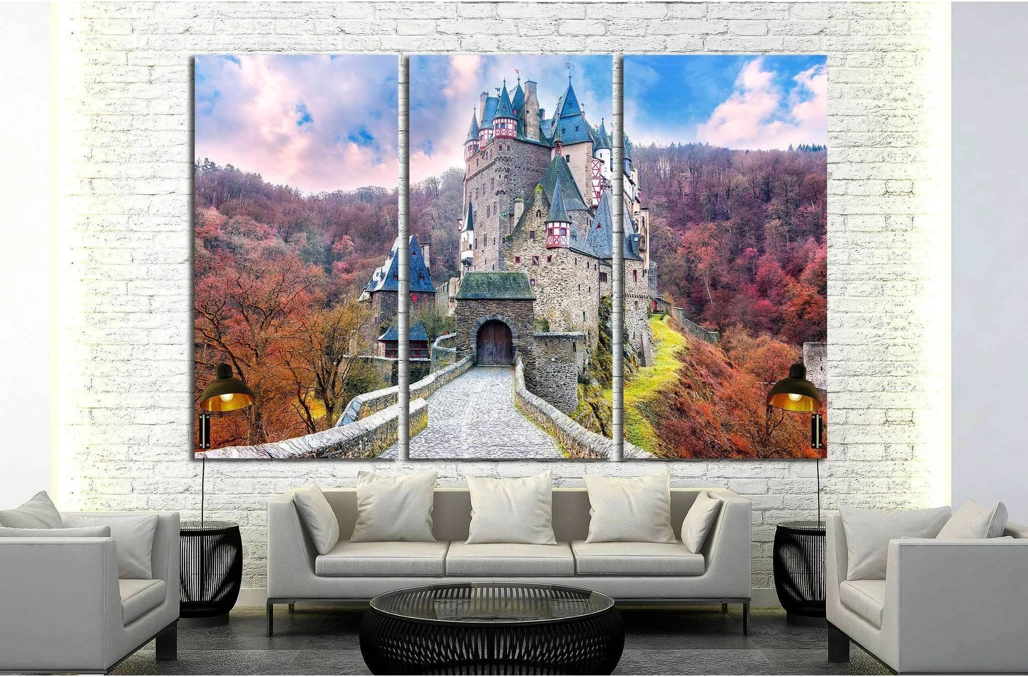 Fairytale castle scenery №1807 Ready to Hang Canvas Print - Zellart Canvas Prints ALL_Products, s-1807